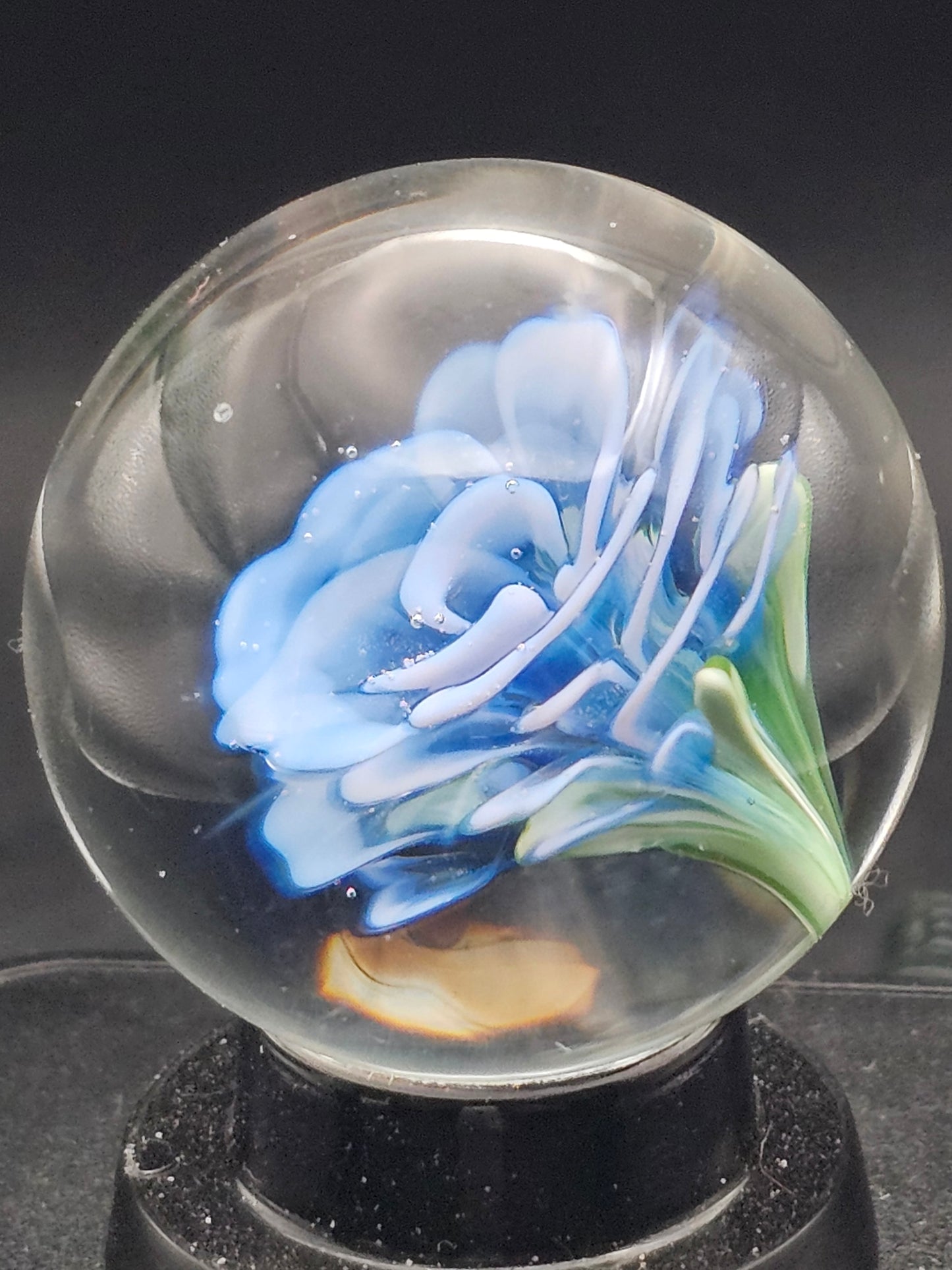 Lotus White & Cobalt Floral Marble