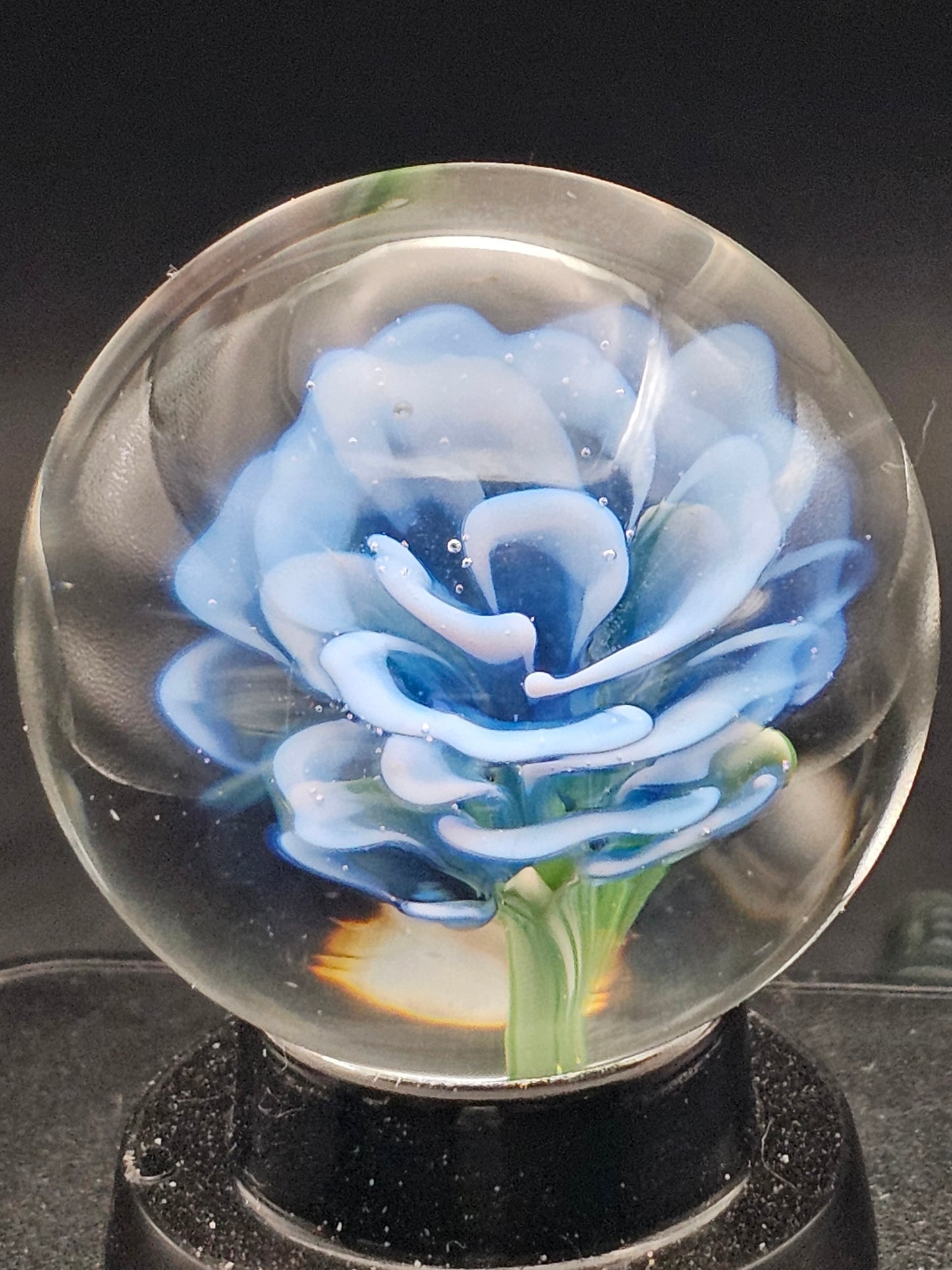 Lotus White & Cobalt Floral Marble