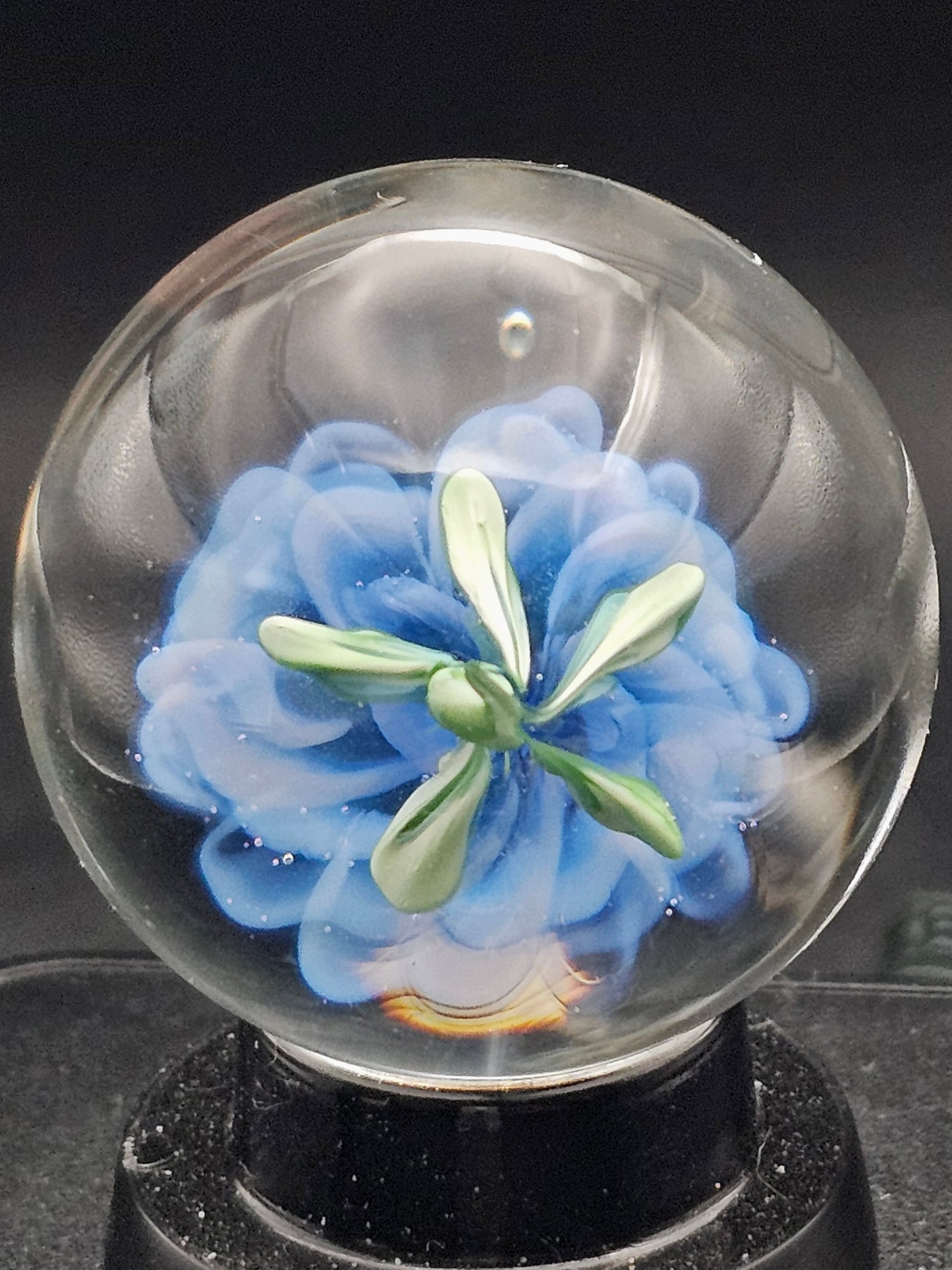 Lotus White & Cobalt Floral Marble