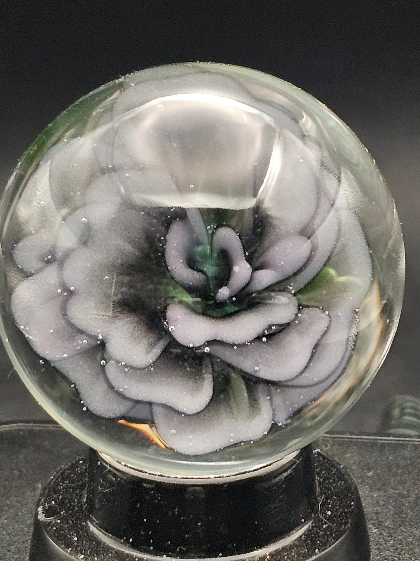 Purple Lilac & Dark Knight Floral Marble