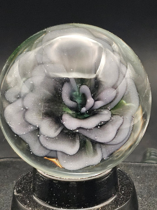 Purple Lilac & Dark Knight Floral Marble