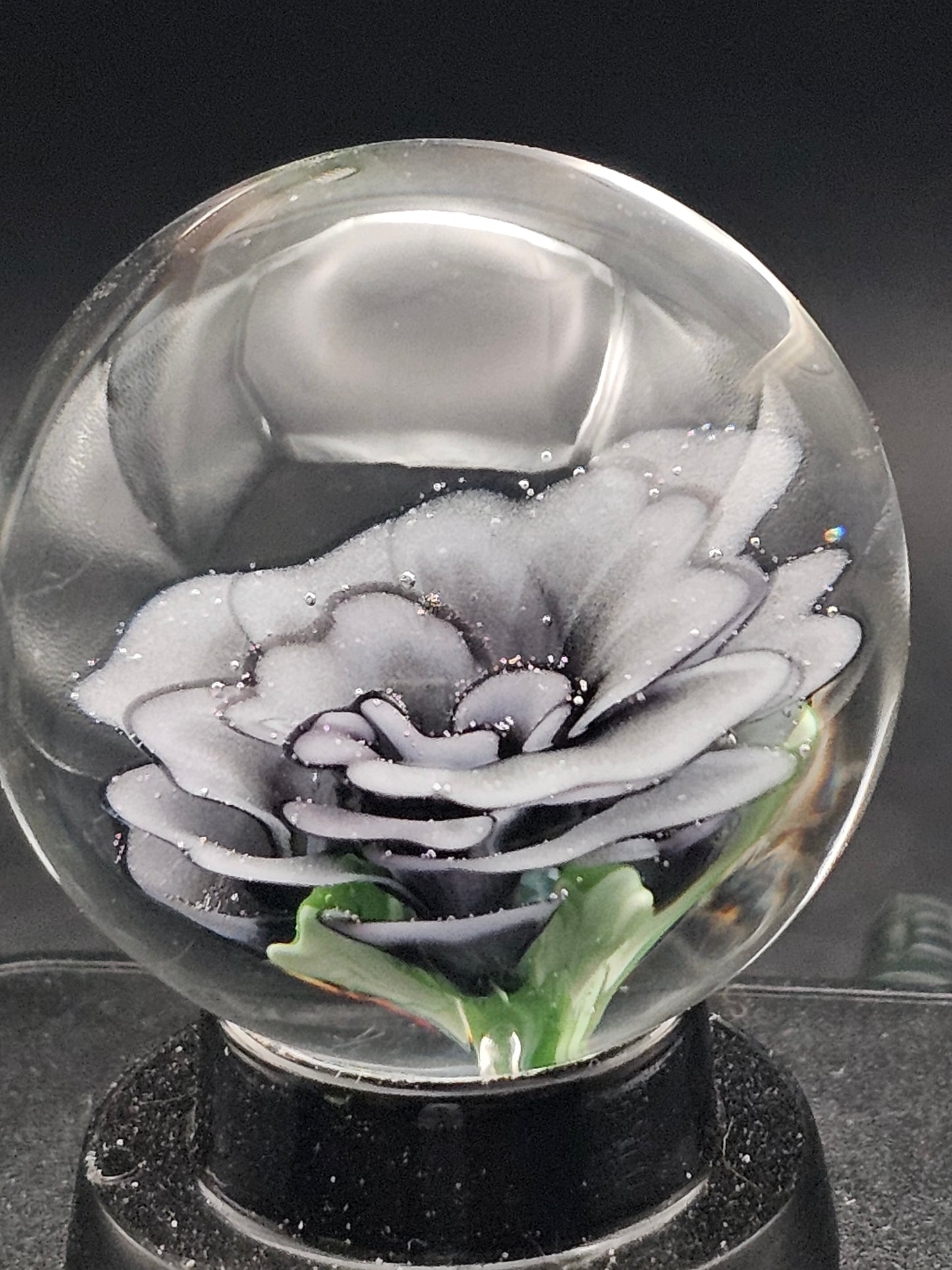 Purple Lilac & Dark Knight Floral Marble