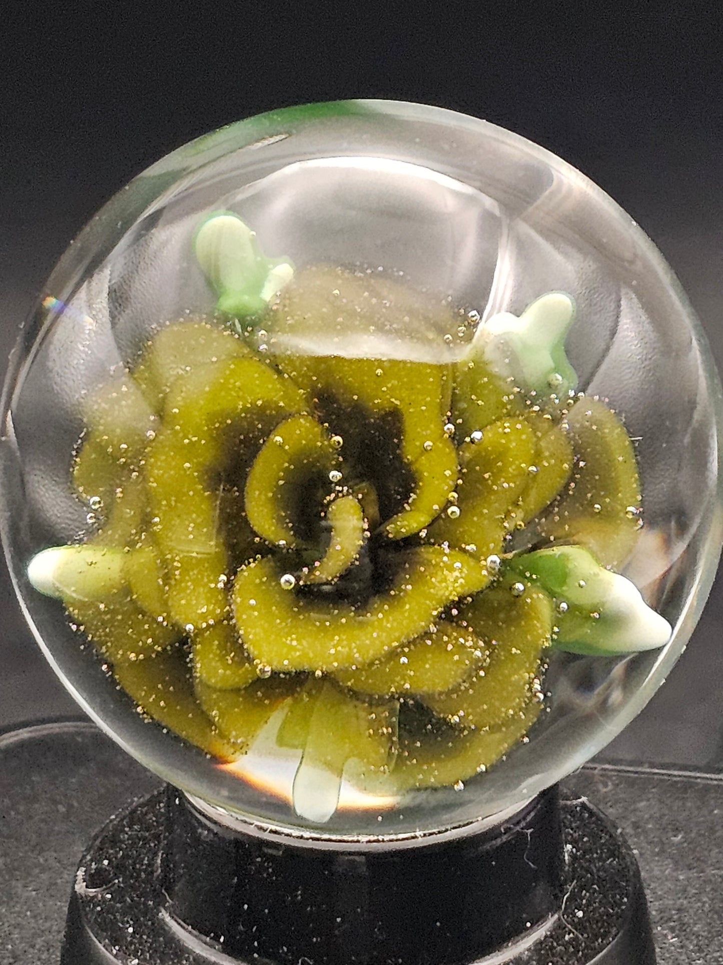 Canary Yellow & Ruby Slippers Floral Marble