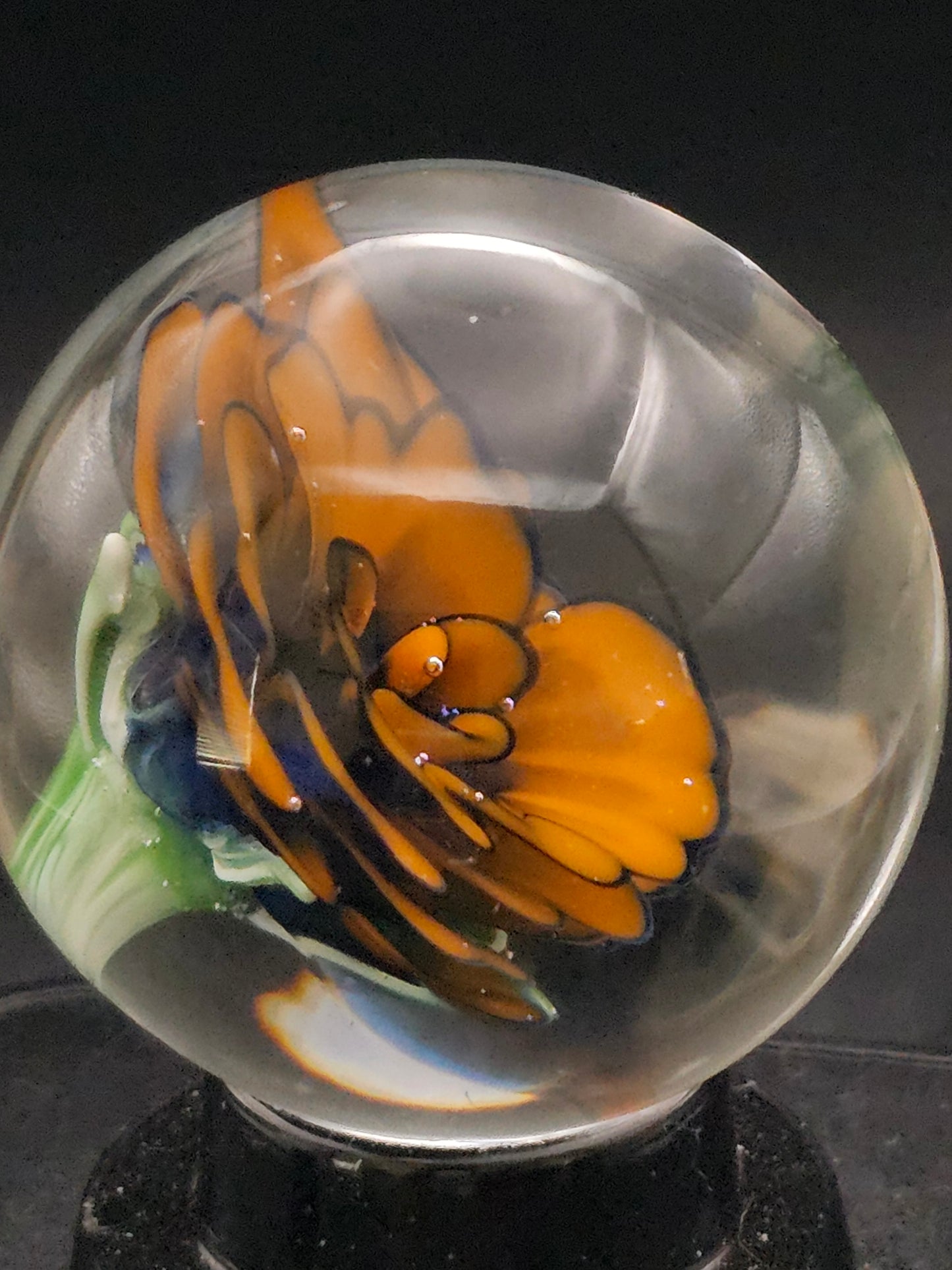 OJ Orange & Dark Knight Floral Marble