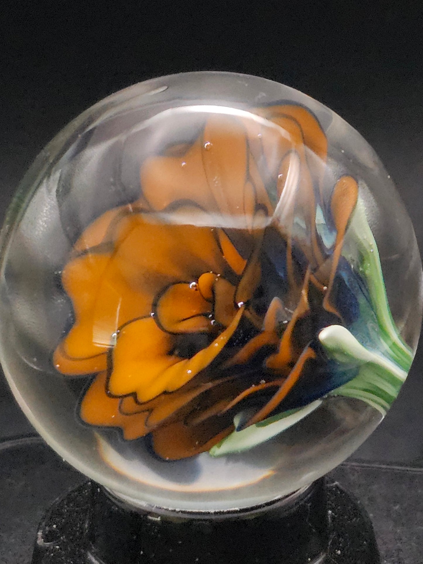 OJ Orange & Dark Knight Floral Marble