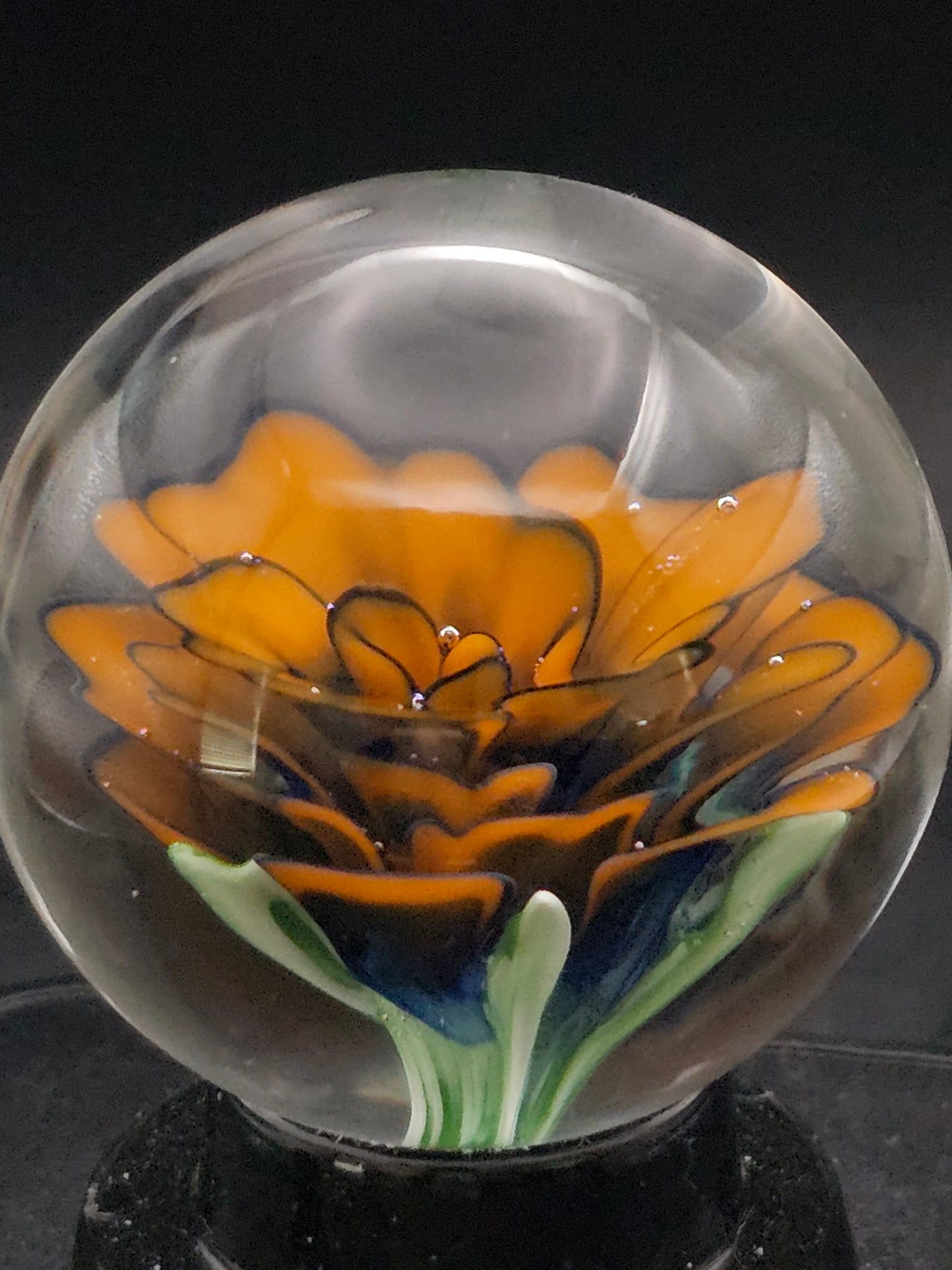 OJ Orange & Dark Knight Floral Marble