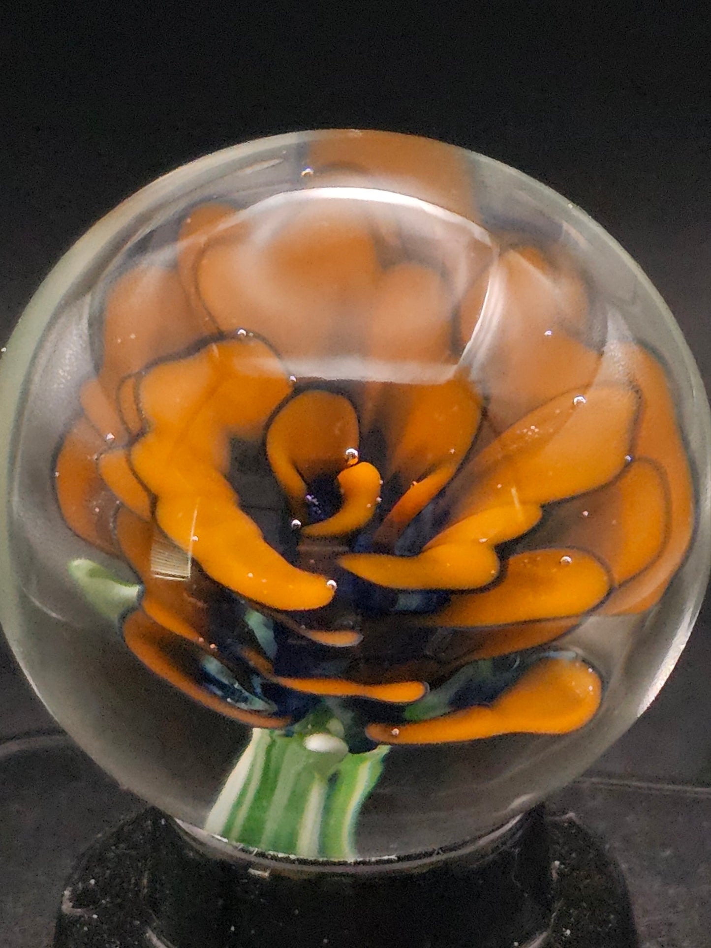 OJ Orange & Dark Knight Floral Marble