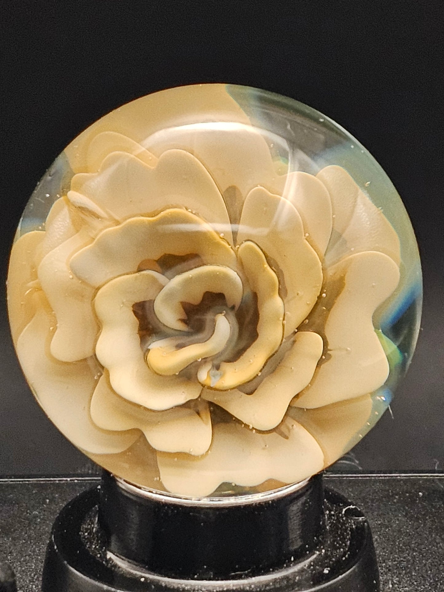 China White & Sascha's Oil Slick Floral Marble