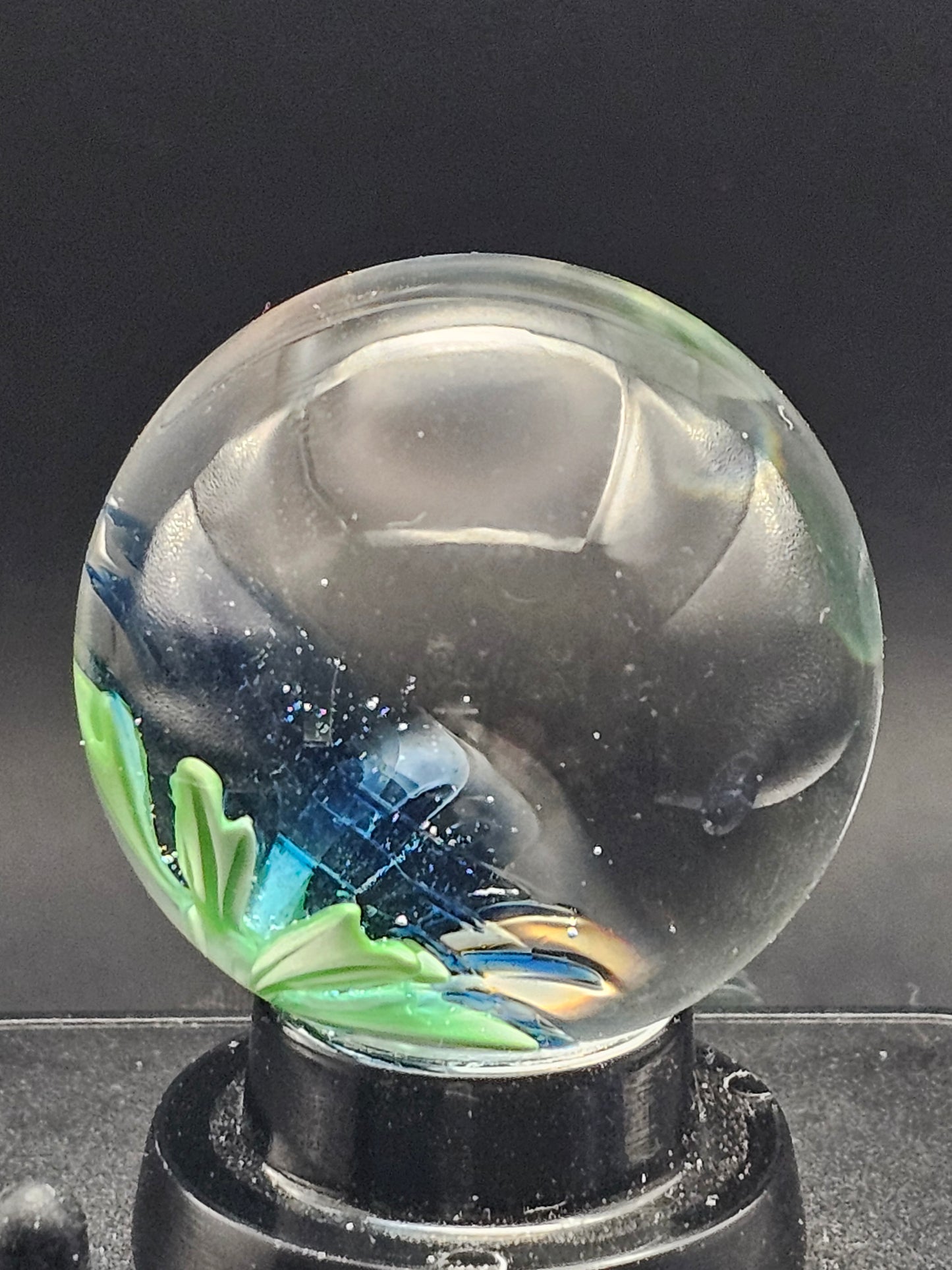 Dark Cobalt & Blue Stardust Floral Marble