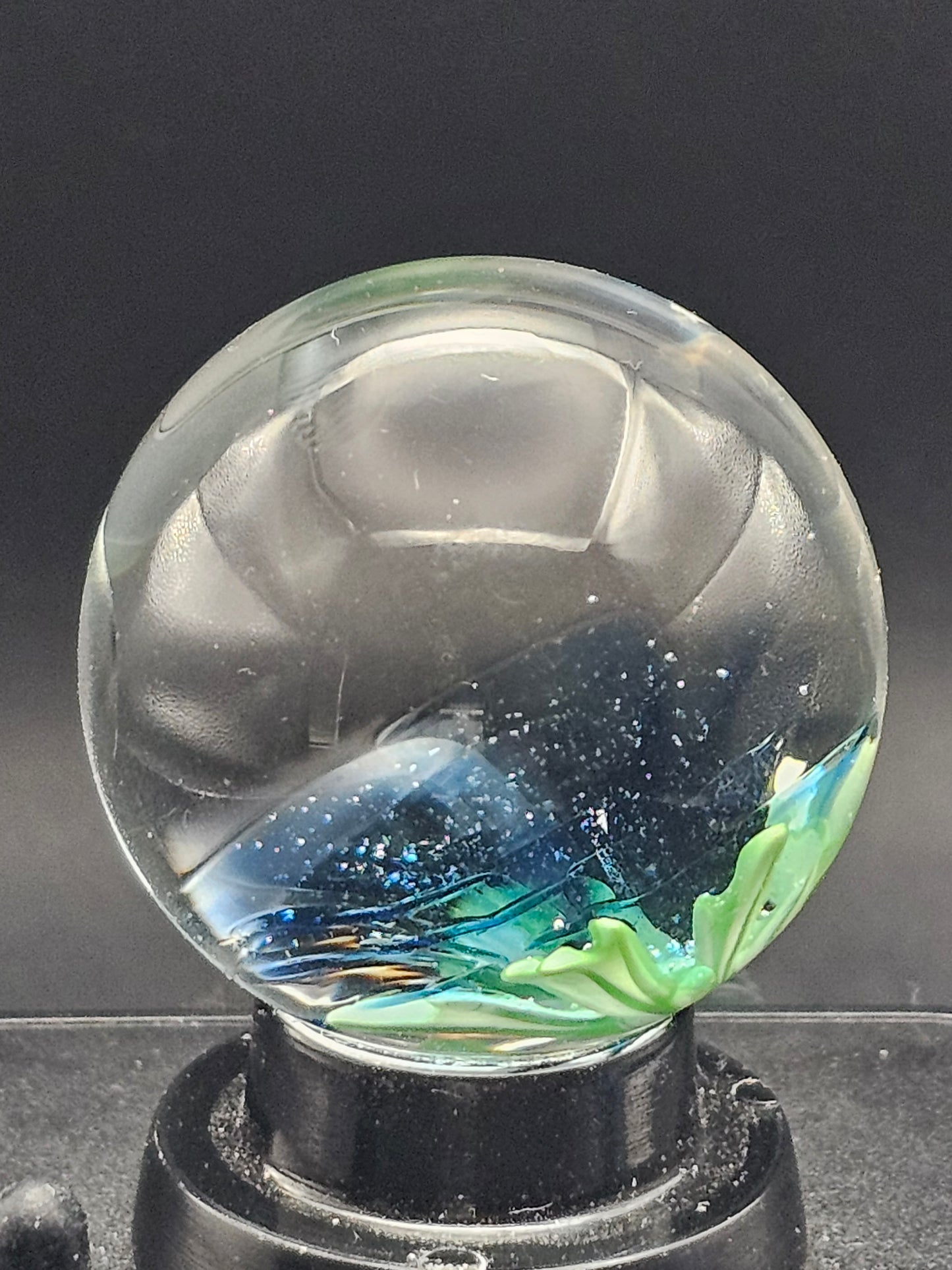 Dark Cobalt & Blue Stardust Floral Marble