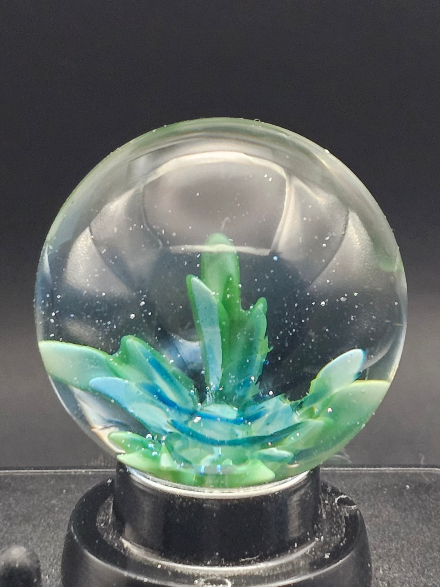 Dark Cobalt & Blue Stardust Floral Marble