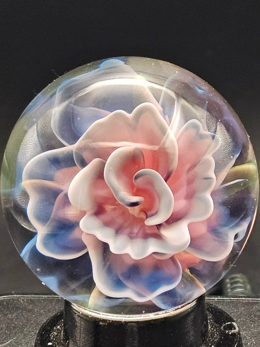 Dark Cobalt & Telemagenta Floral Marble