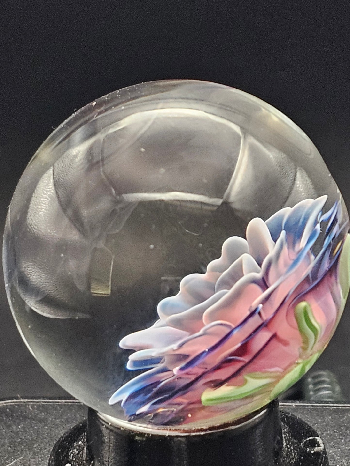 Dark Cobalt & Telemagenta Floral Marble
