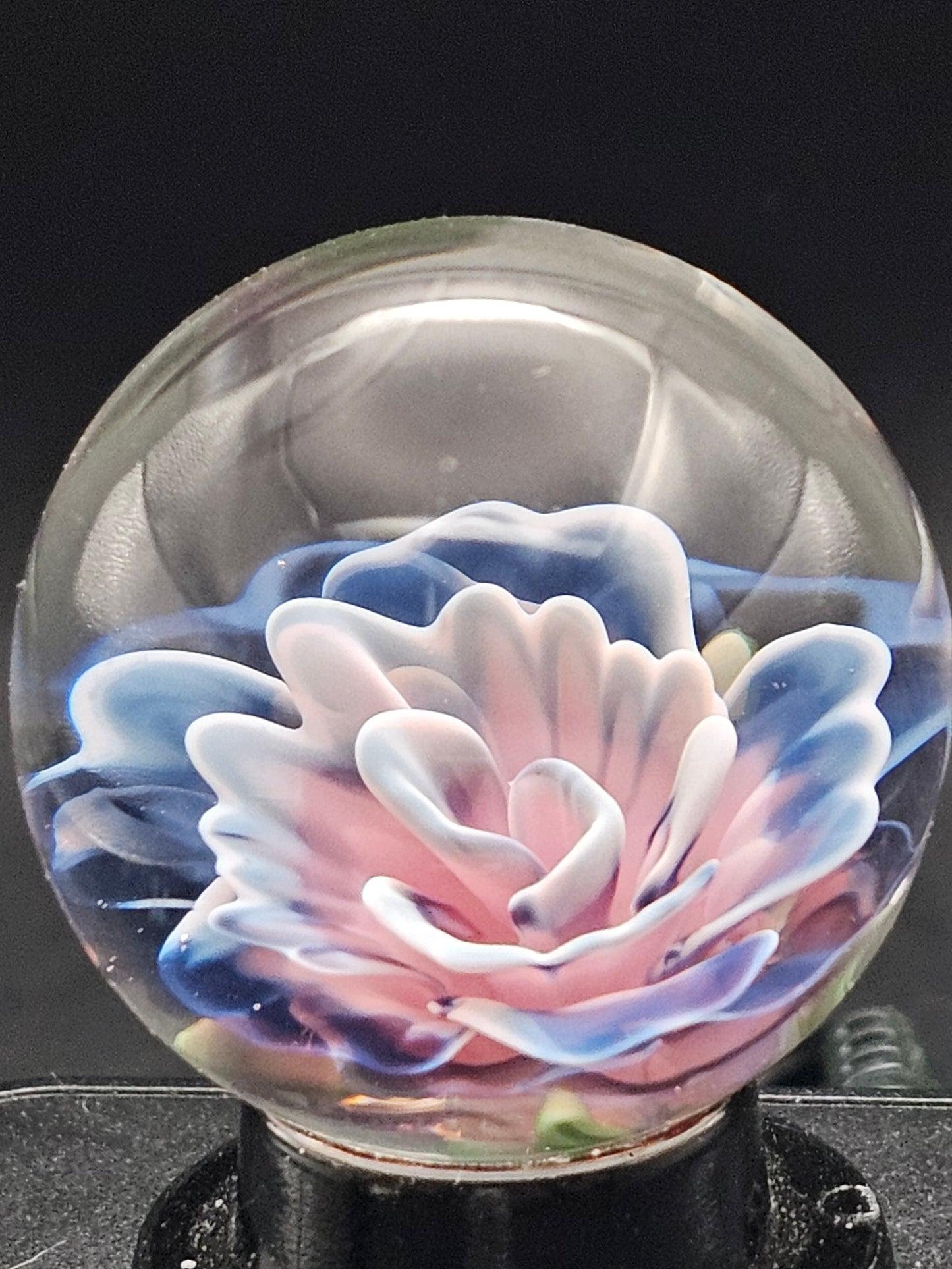Dark Cobalt & Telemagenta Floral Marble