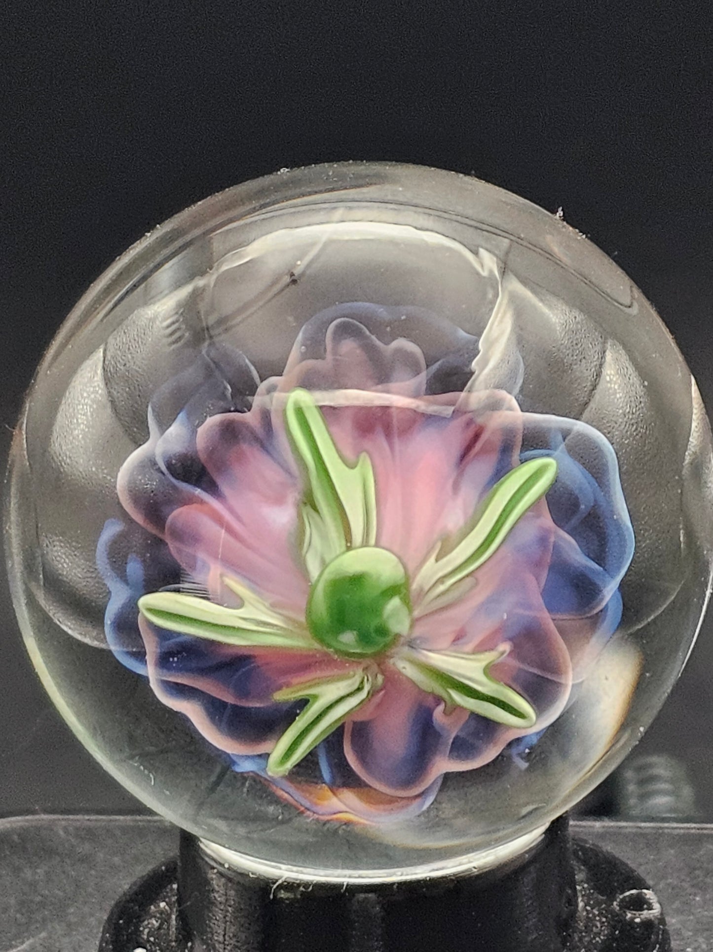 Dark Cobalt & Telemagenta Floral Marble