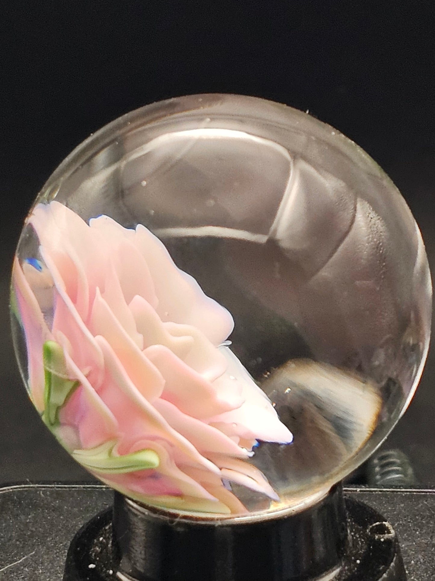 Telemagenta & Ghost White Floral Marble