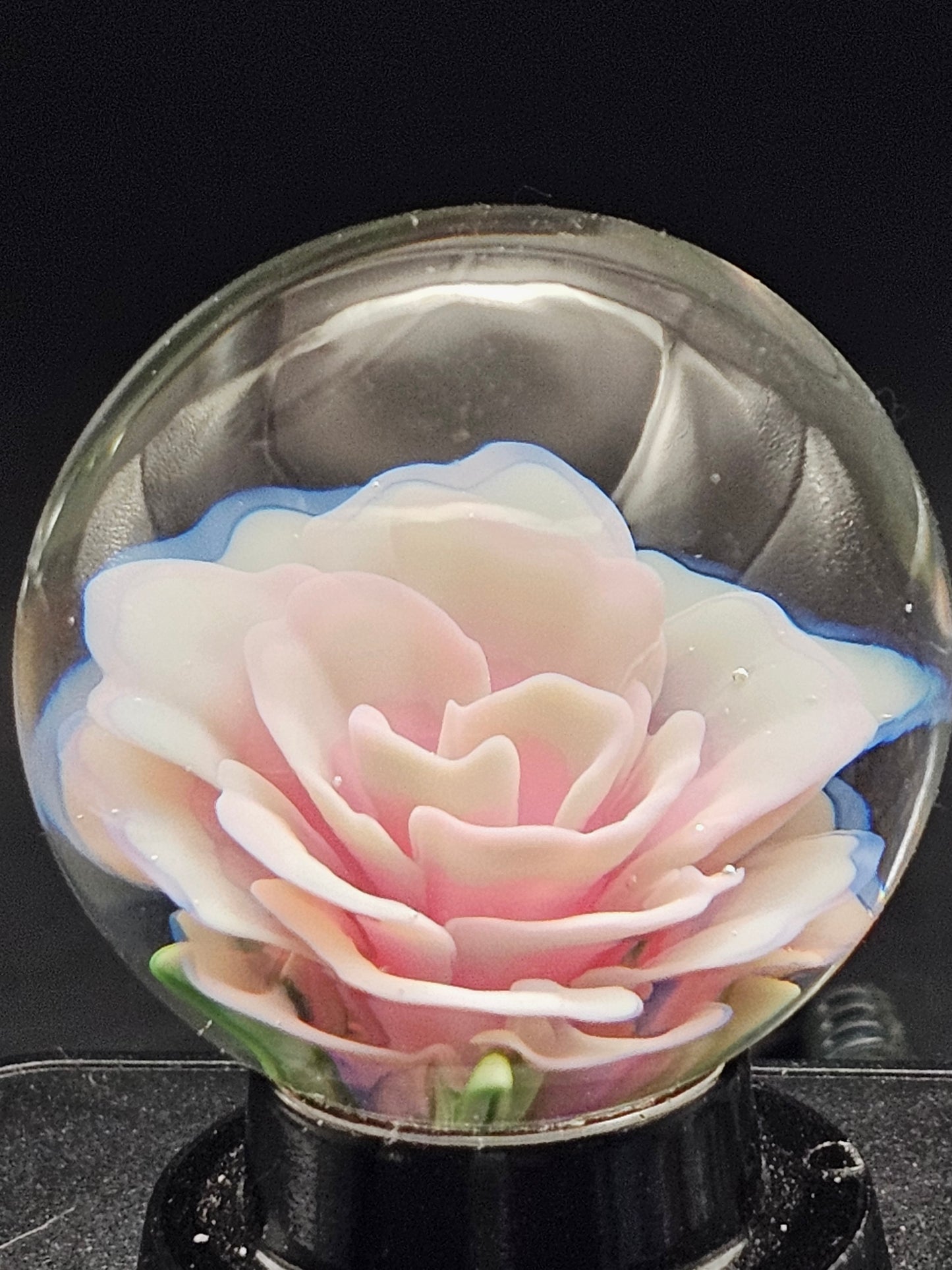 Telemagenta & Ghost White Floral Marble