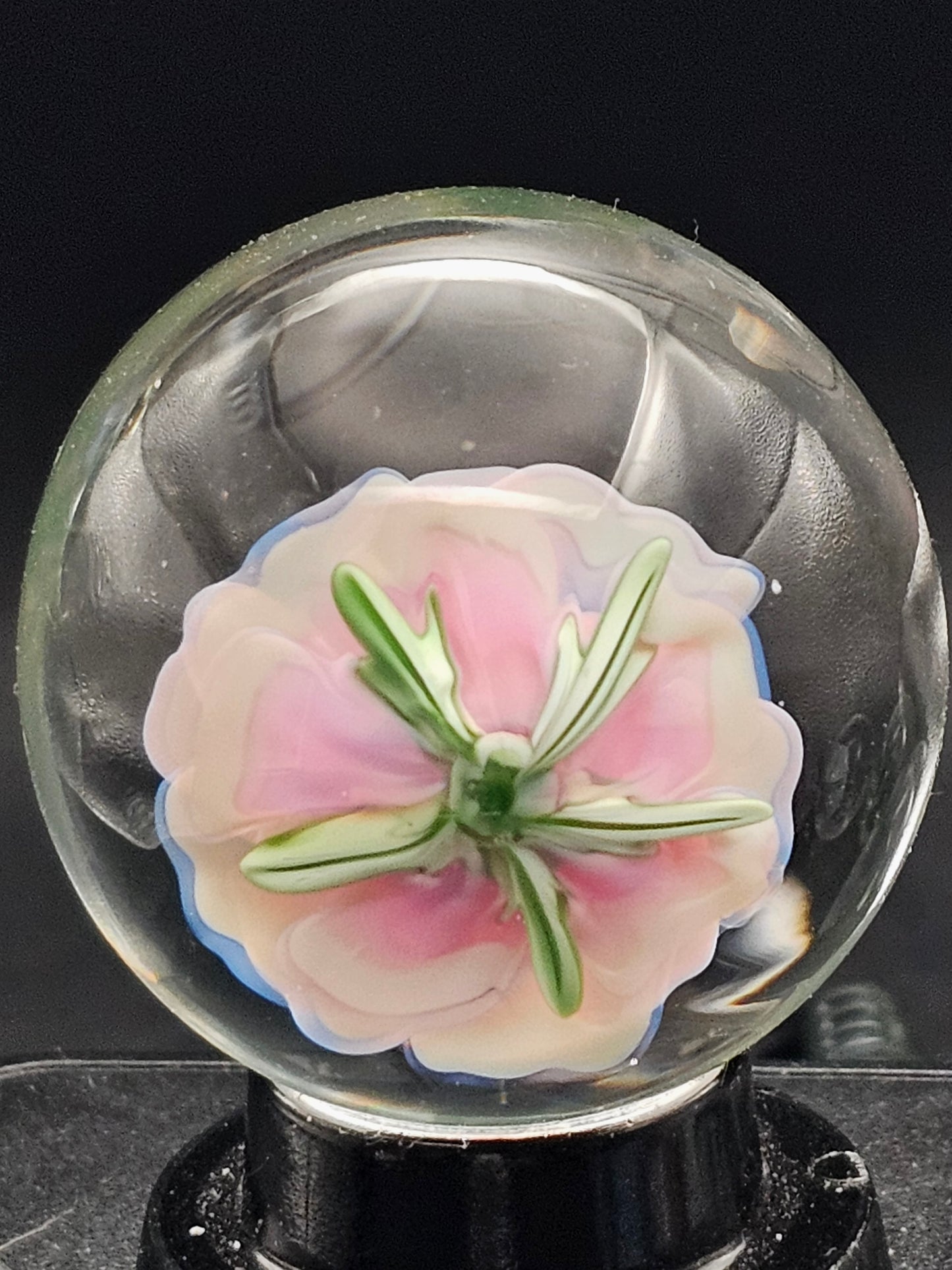 Telemagenta & Ghost White Floral Marble