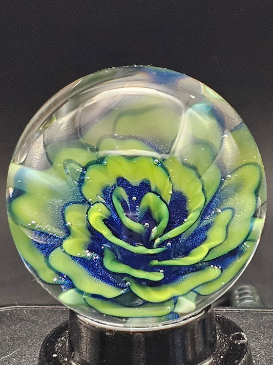 Roswell, Dark Cobalt, & Uranium (ION) Striped Floral Marble