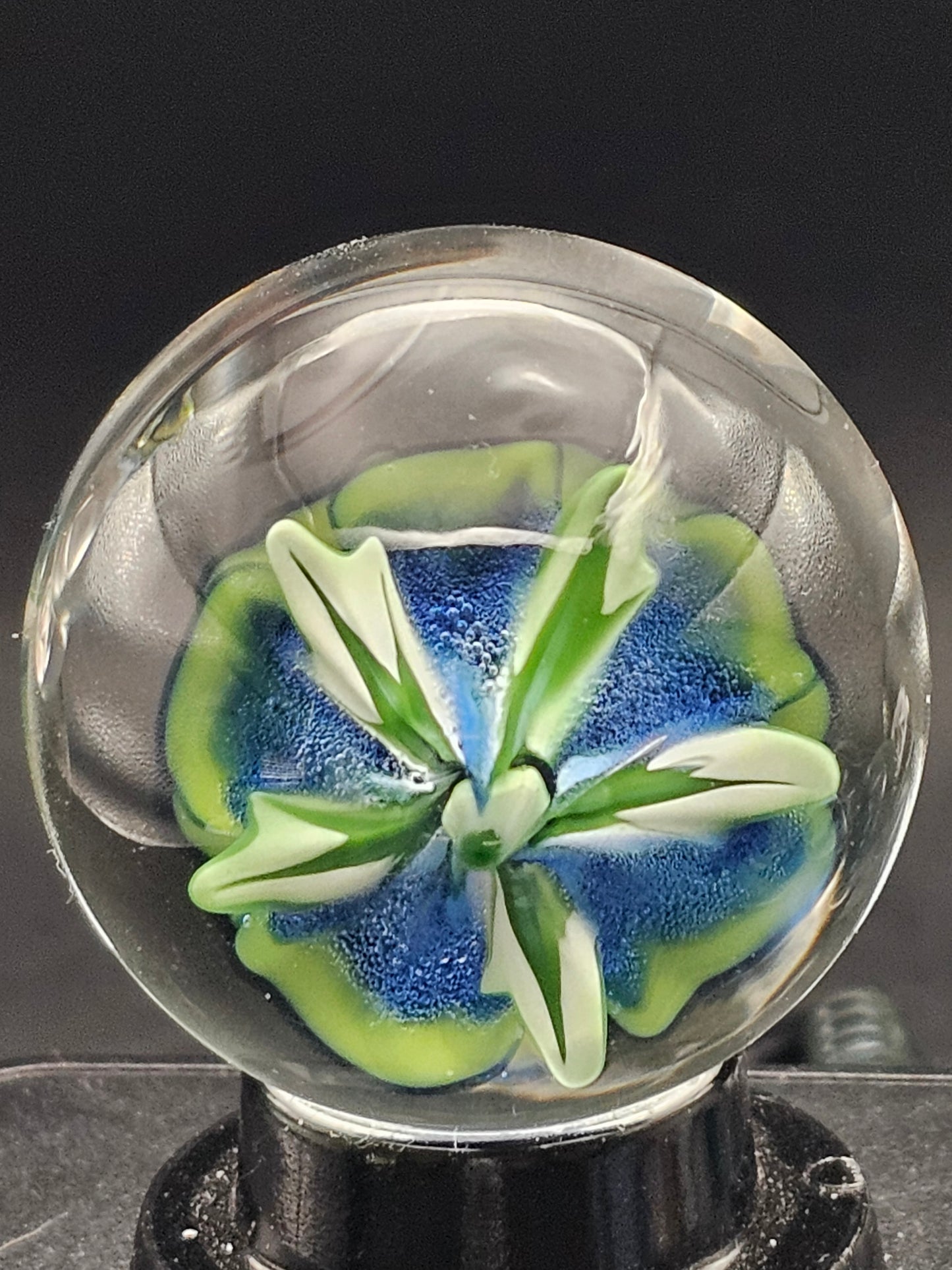 Roswell, Dark Cobalt, & Uranium (ION) Striped Floral Marble