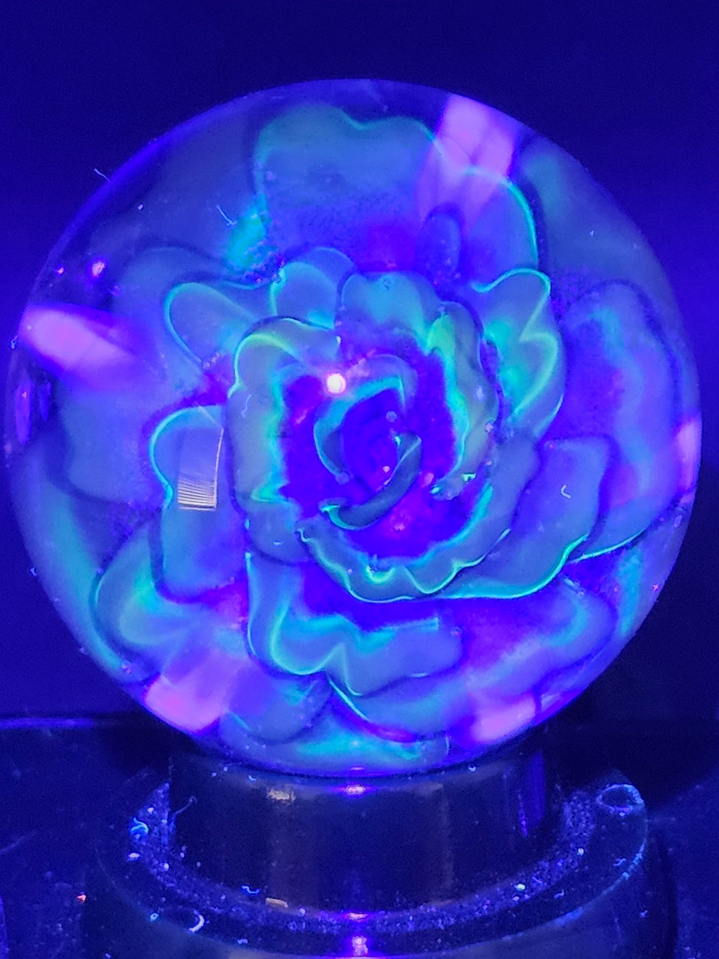 Roswell, Dark Cobalt, & Uranium (ION) Striped Floral Marble