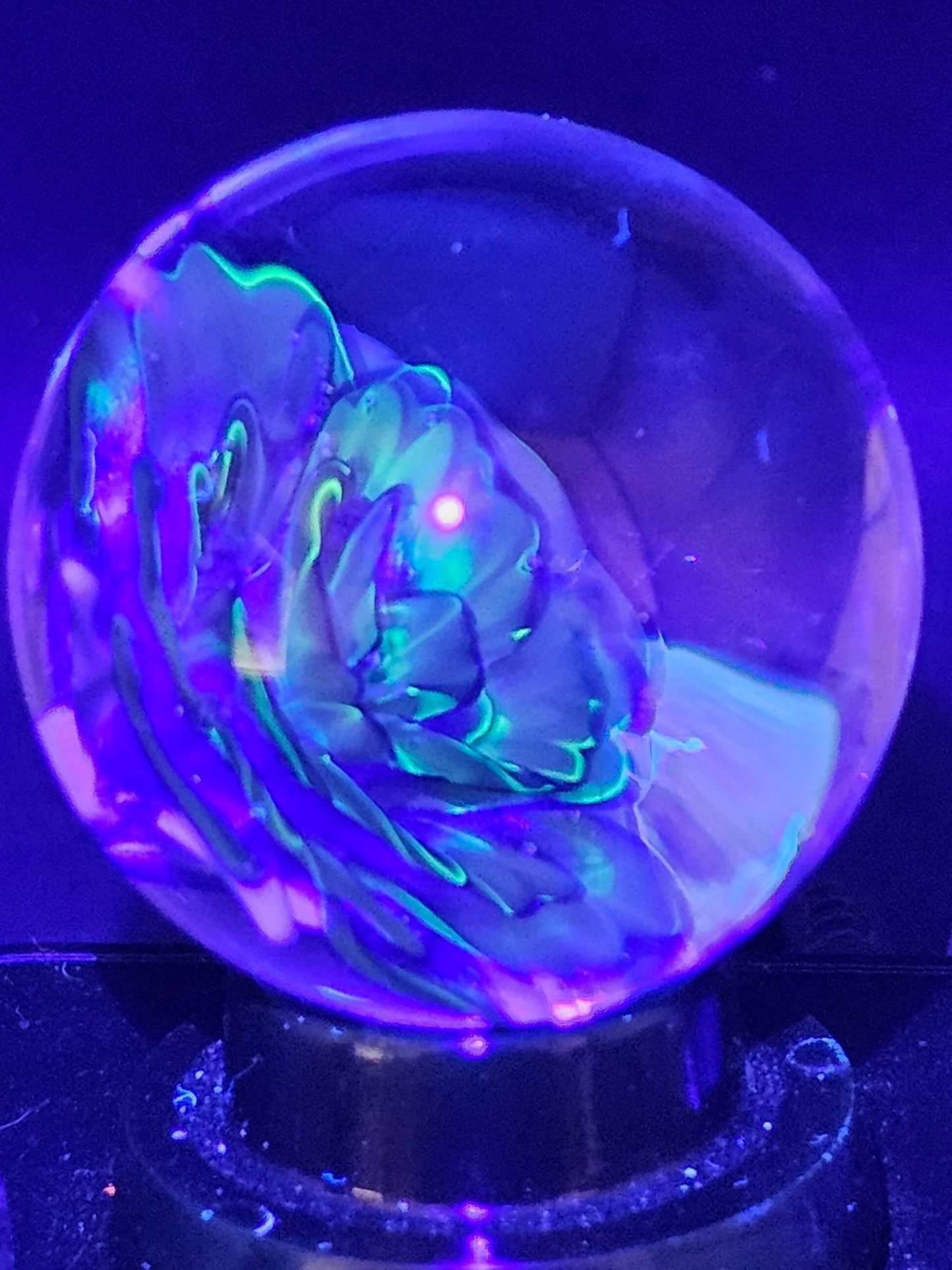 Roswell, Dark Cobalt, & Uranium (ION) Striped Floral Marble