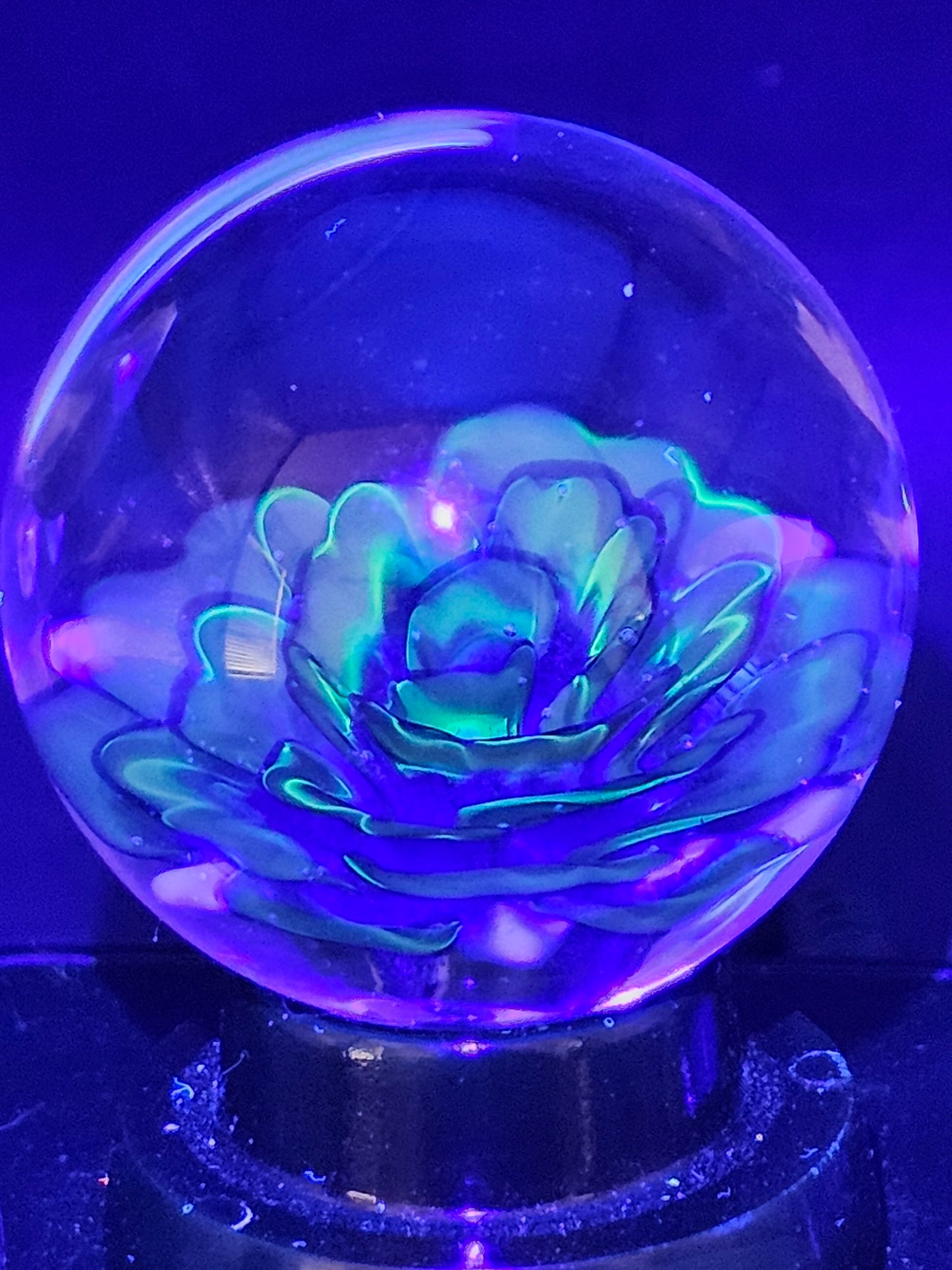 Roswell, Dark Cobalt, & Uranium (ION) Striped Floral Marble