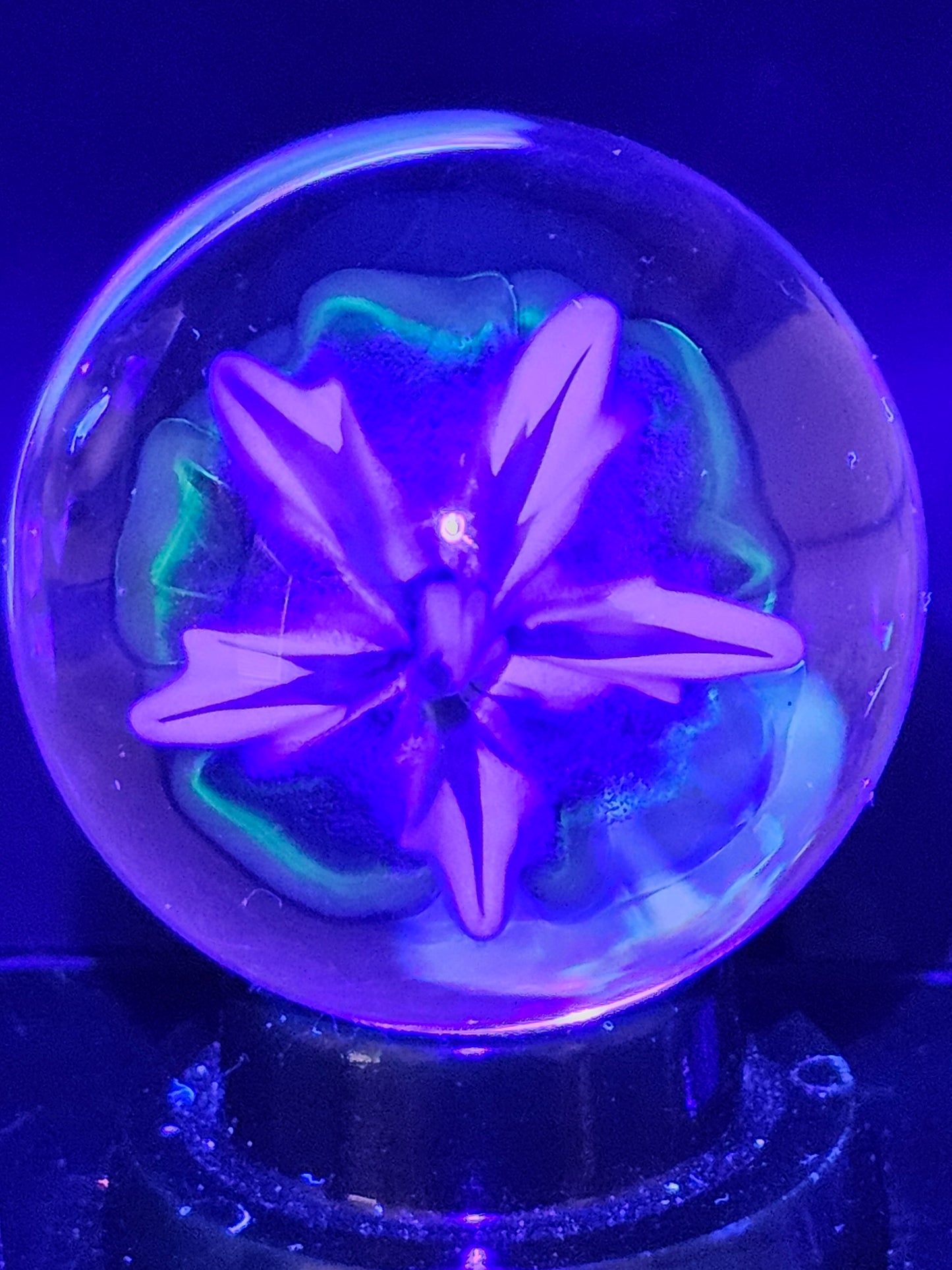 Roswell, Dark Cobalt, & Uranium (ION) Striped Floral Marble