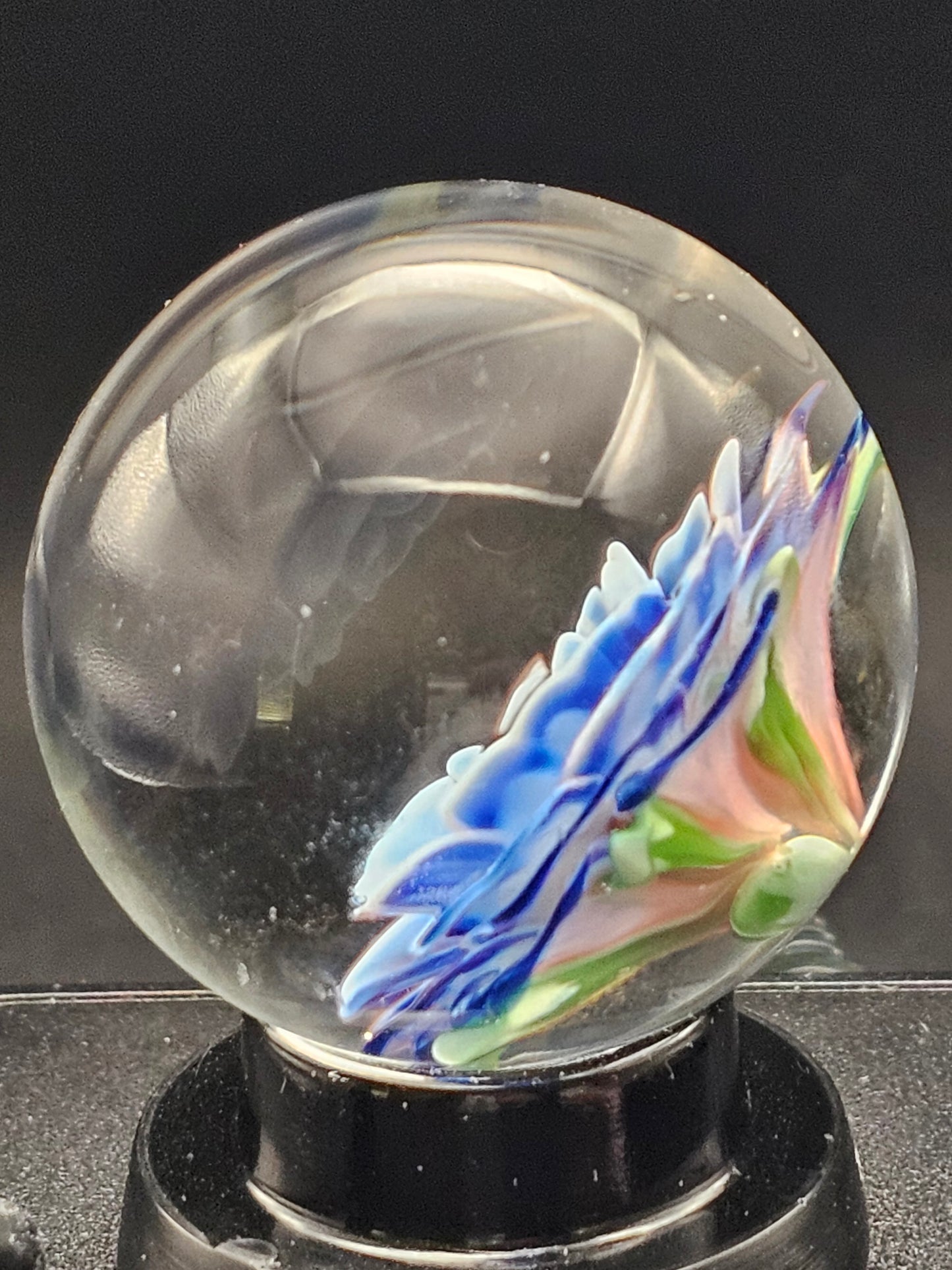 Dark Cobalt & Royal Jelly Floral Marble