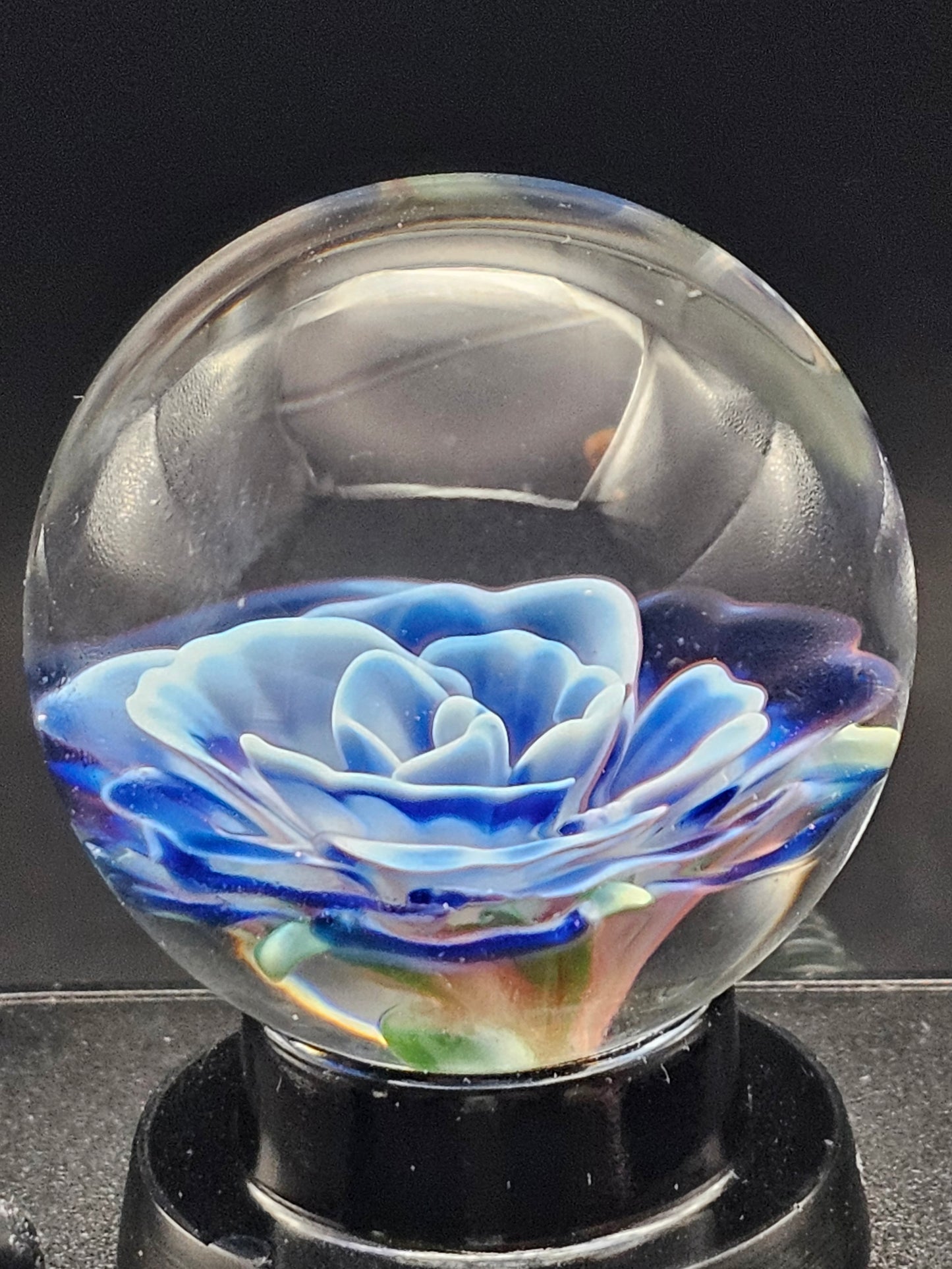 Dark Cobalt & Royal Jelly Floral Marble