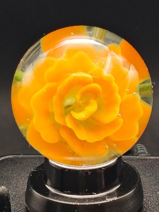Lava Orange & Roswell Yellow Floral Marble