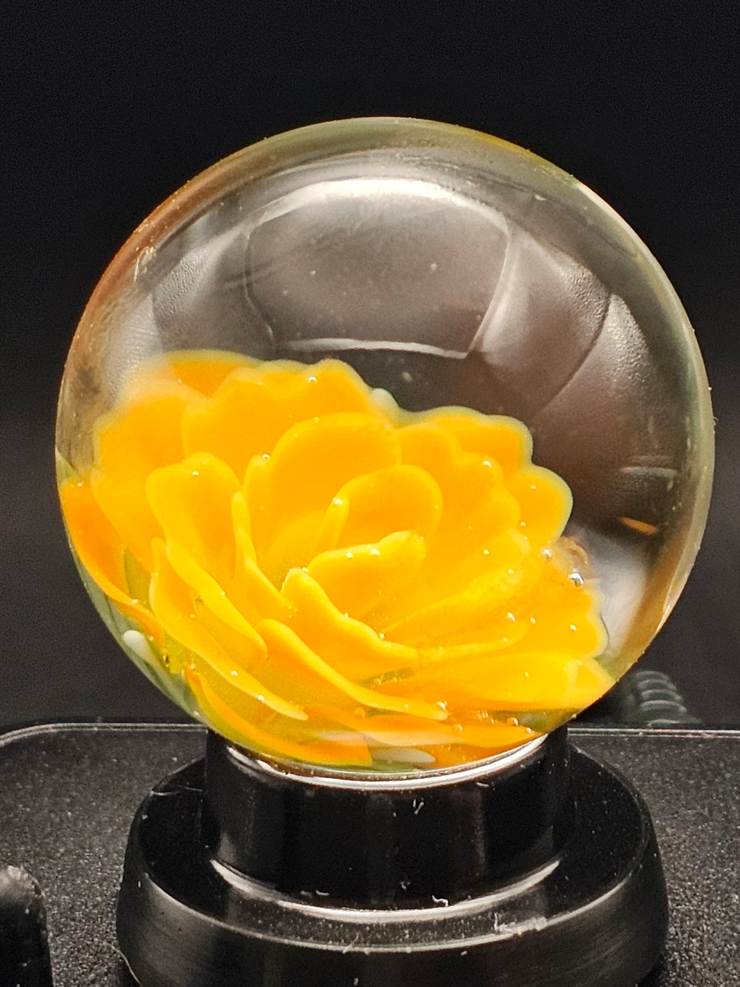 Lava Orange & Roswell Yellow Floral Marble
