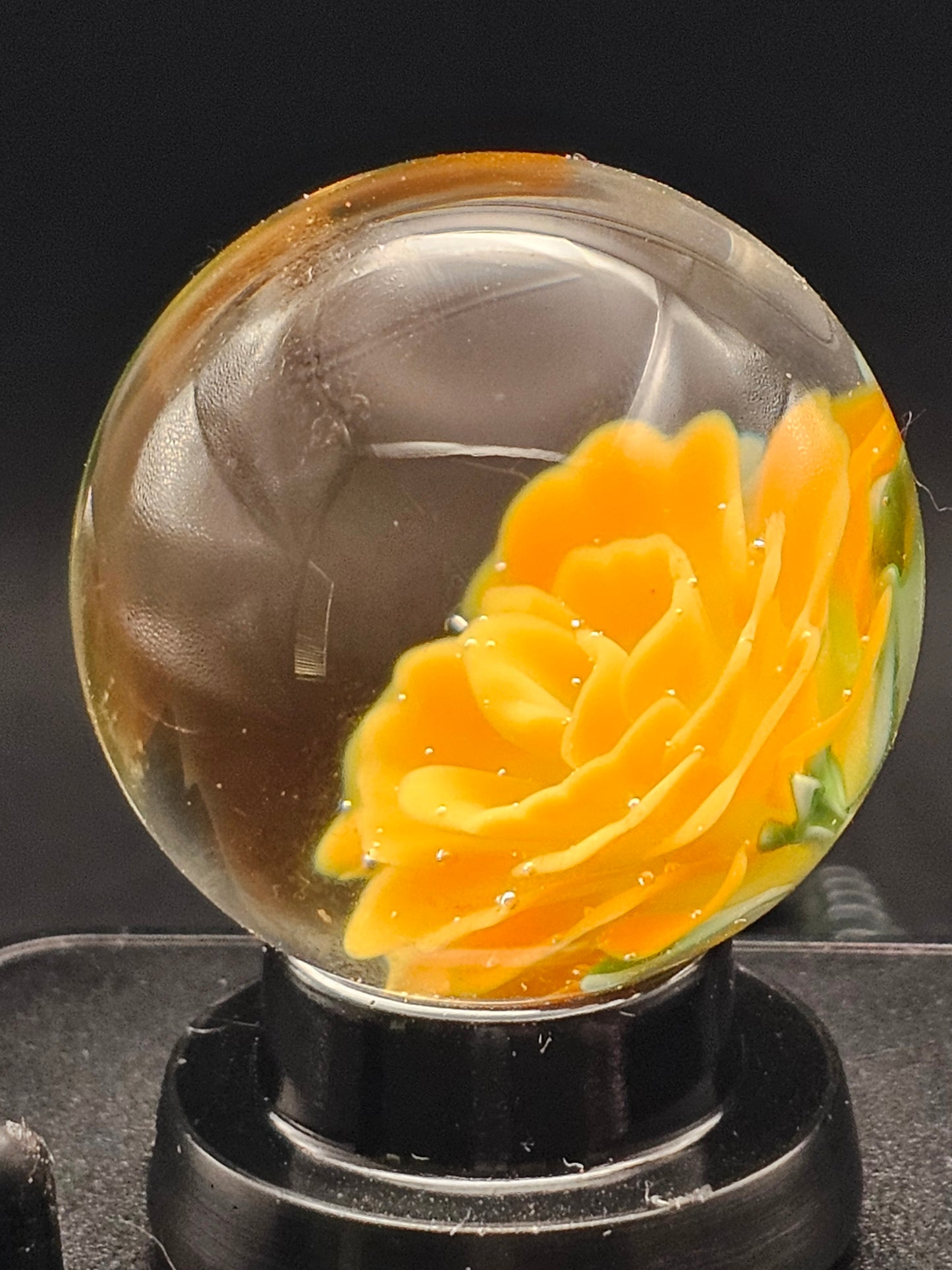 Lava Orange & Roswell Yellow Floral Marble