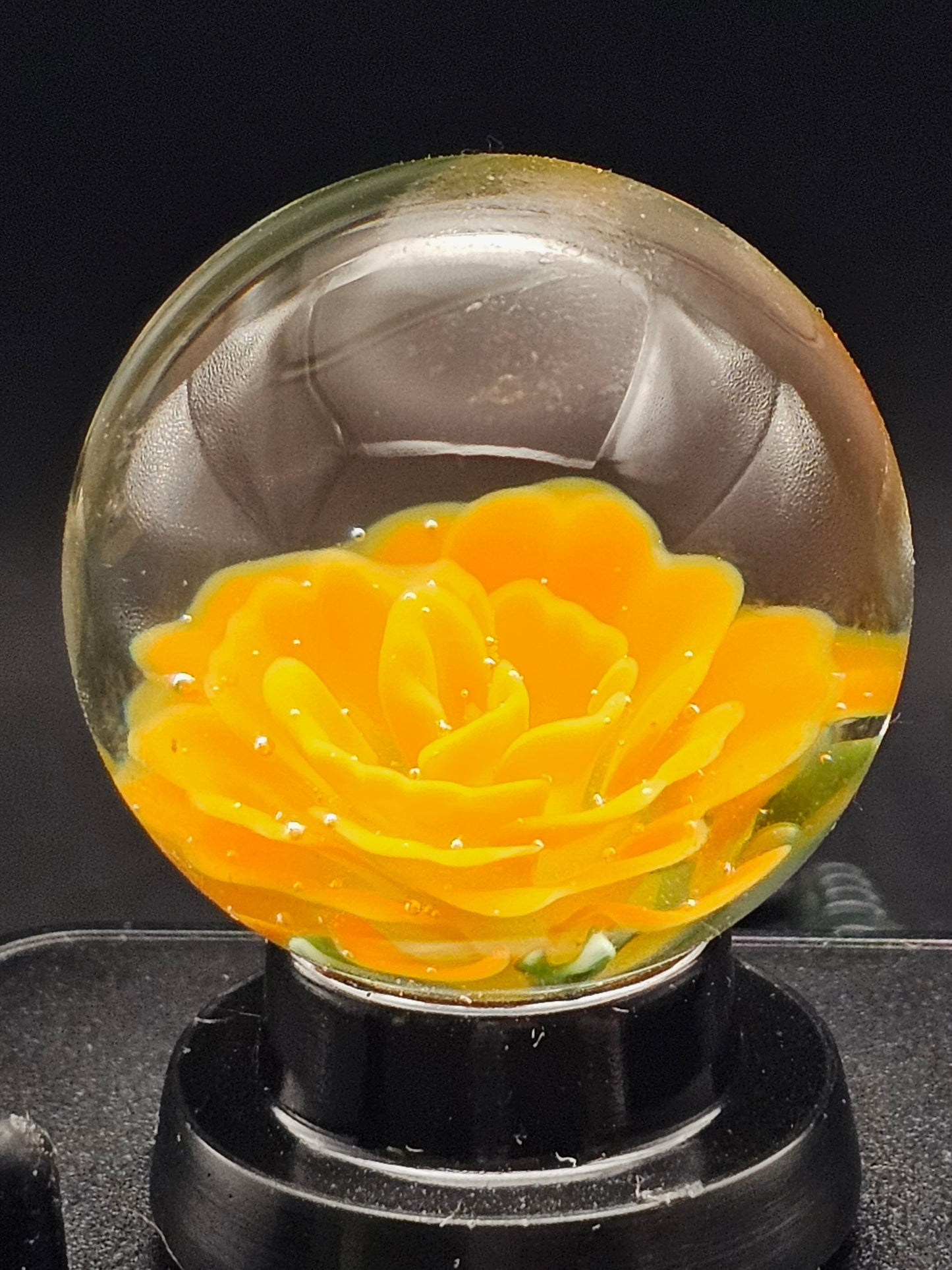 Lava Orange & Roswell Yellow Floral Marble