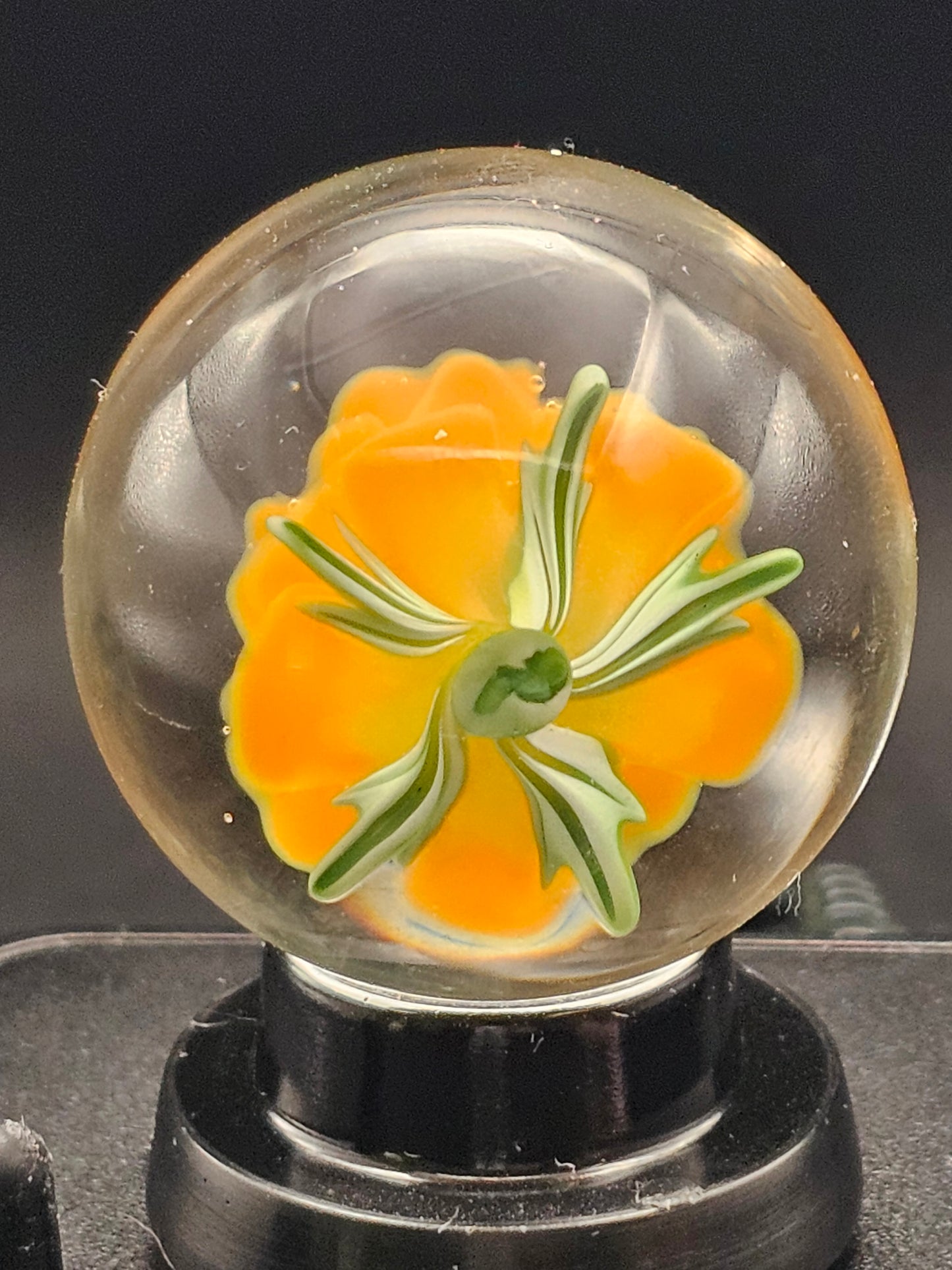 Lava Orange & Roswell Yellow Floral Marble