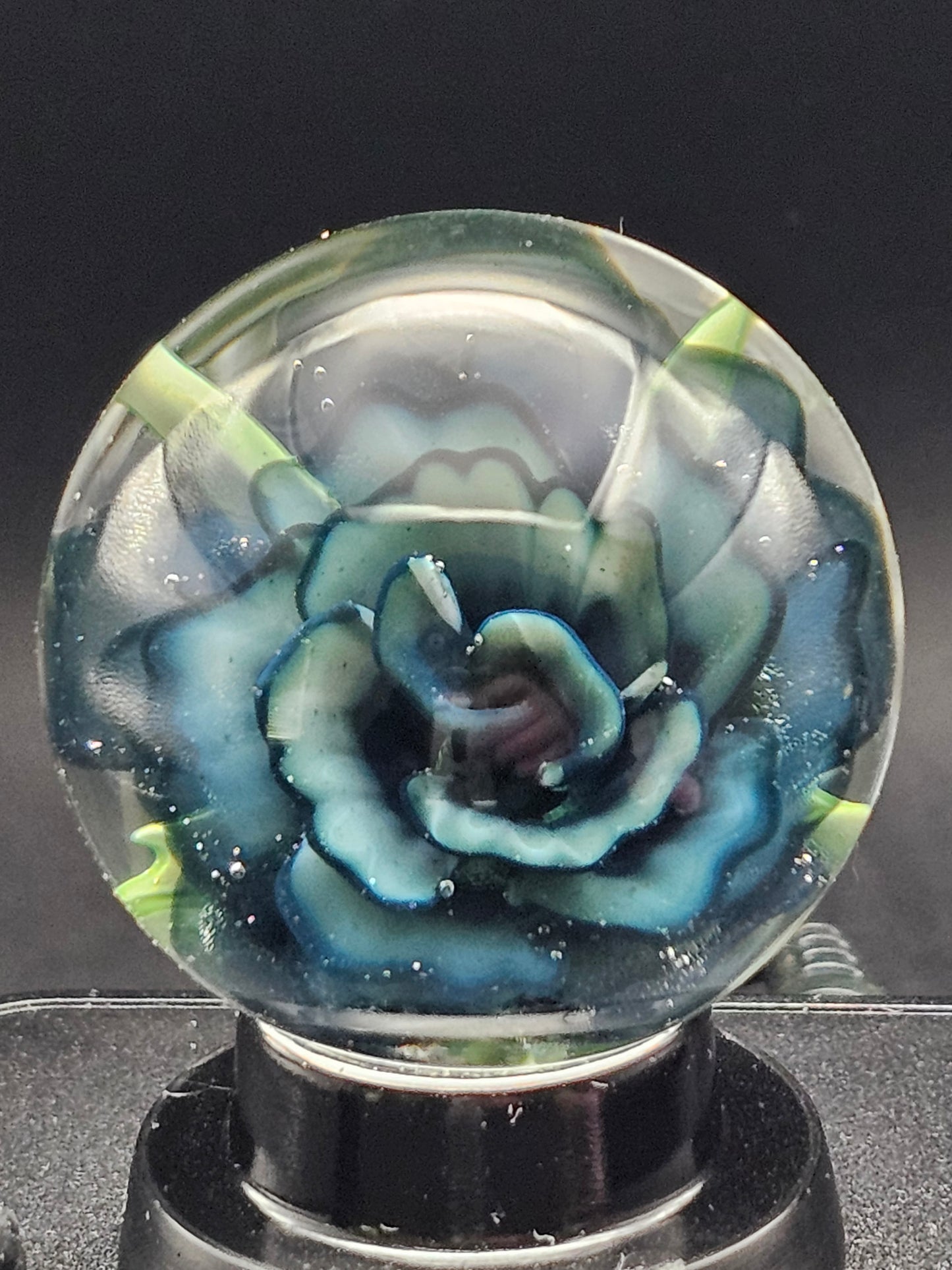 Phoenix Rose & Galaxy Black Floral Marble