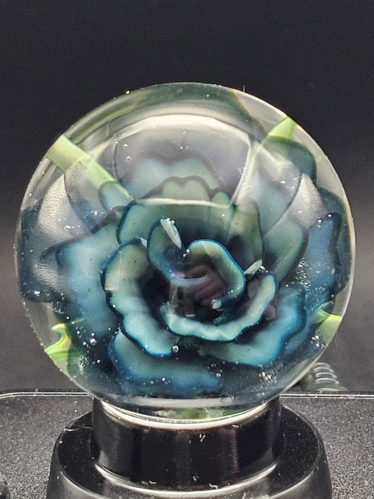 Phoenix Rose & Galaxy Black Floral Marble