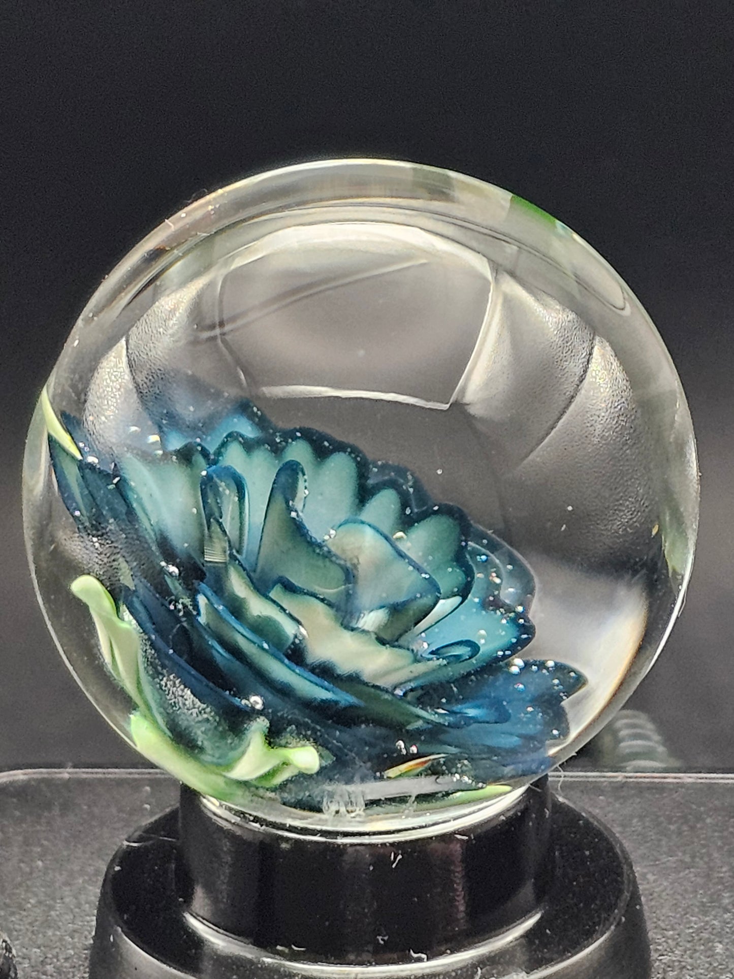 Phoenix Rose & Galaxy Black Floral Marble