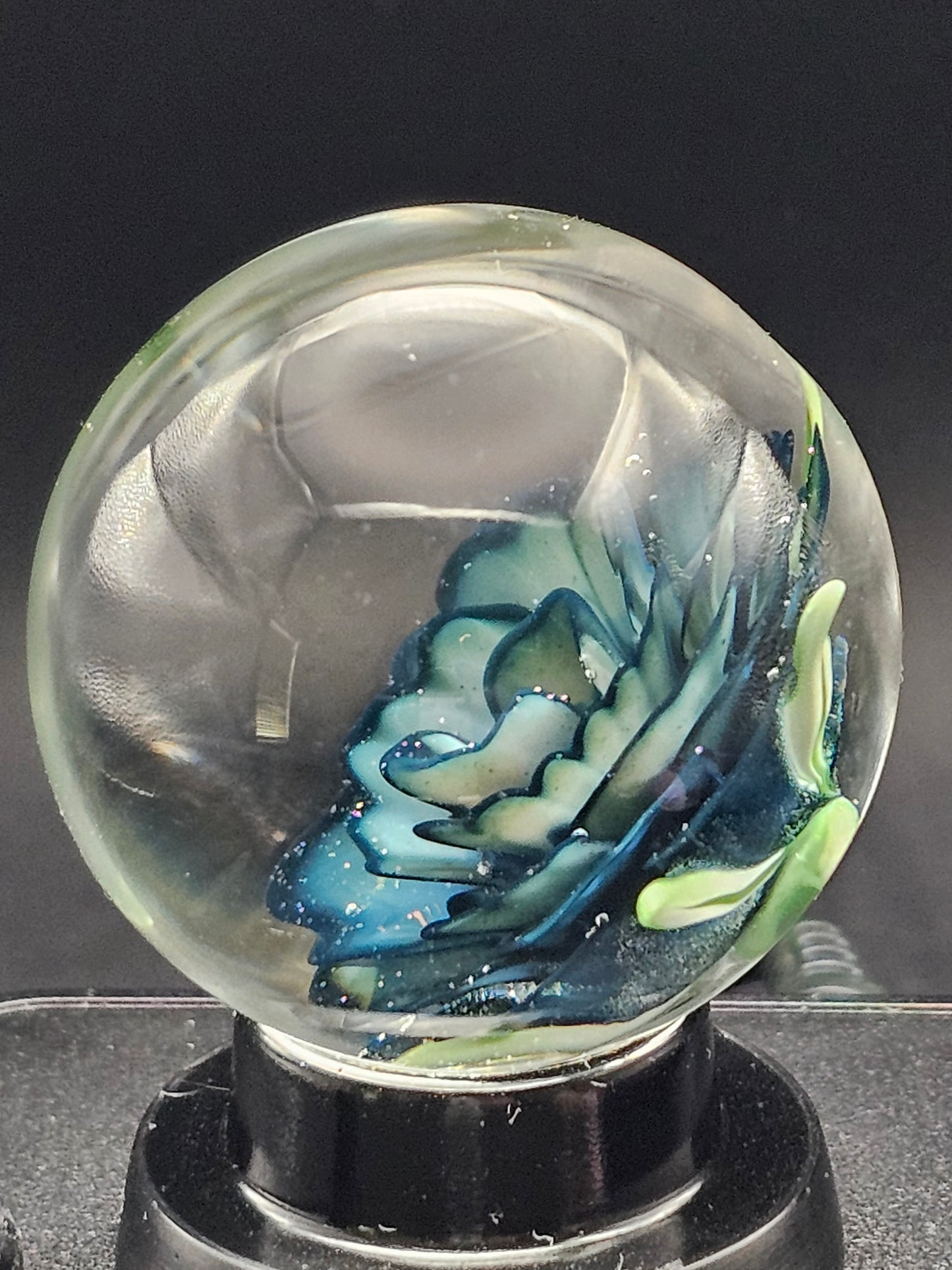 Phoenix Rose & Galaxy Black Floral Marble