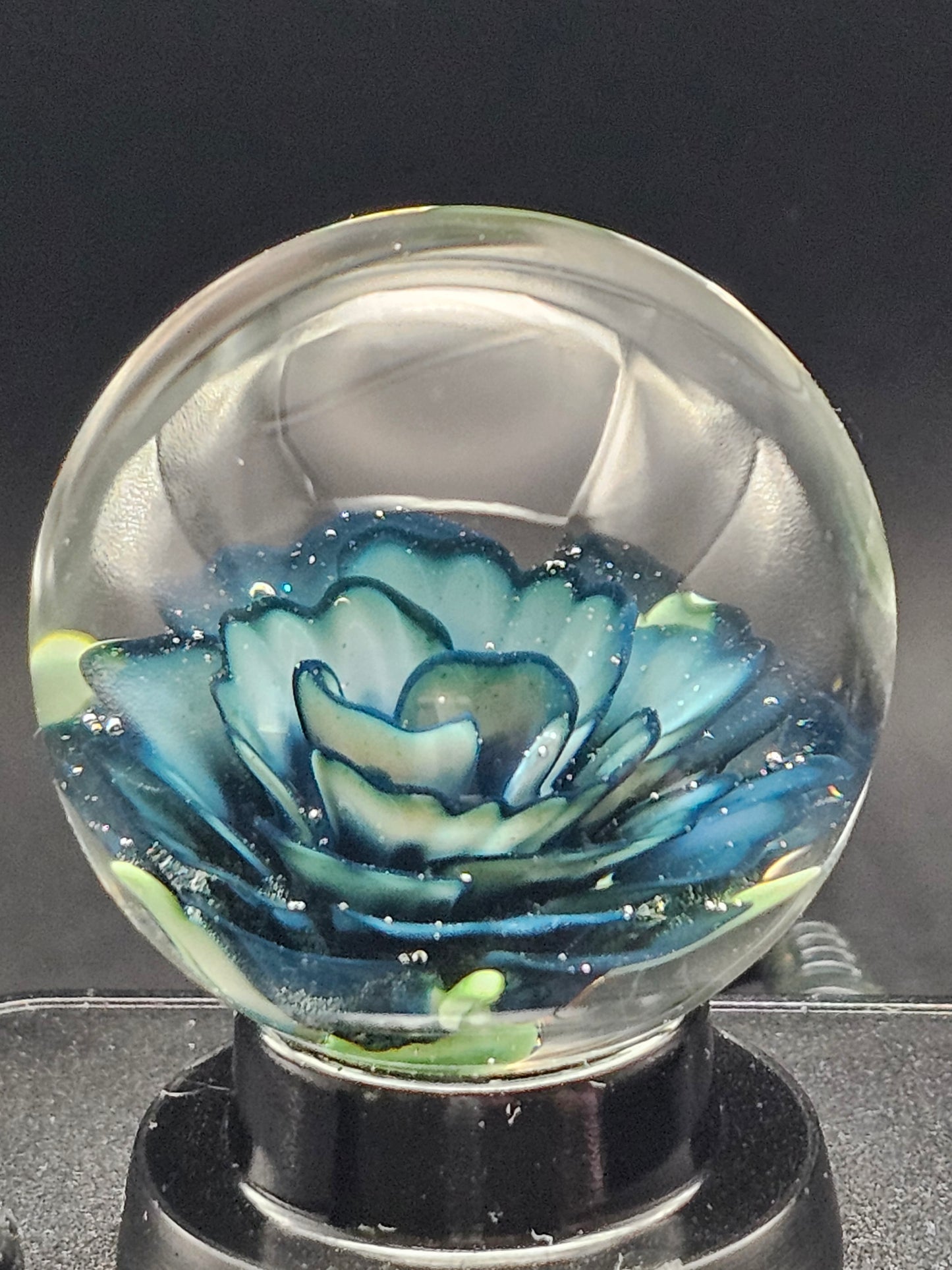 Phoenix Rose & Galaxy Black Floral Marble