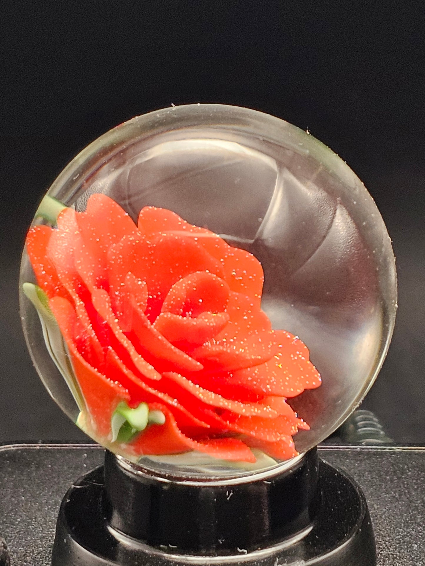 Poppy Orange & Cherry Red Floral Marble