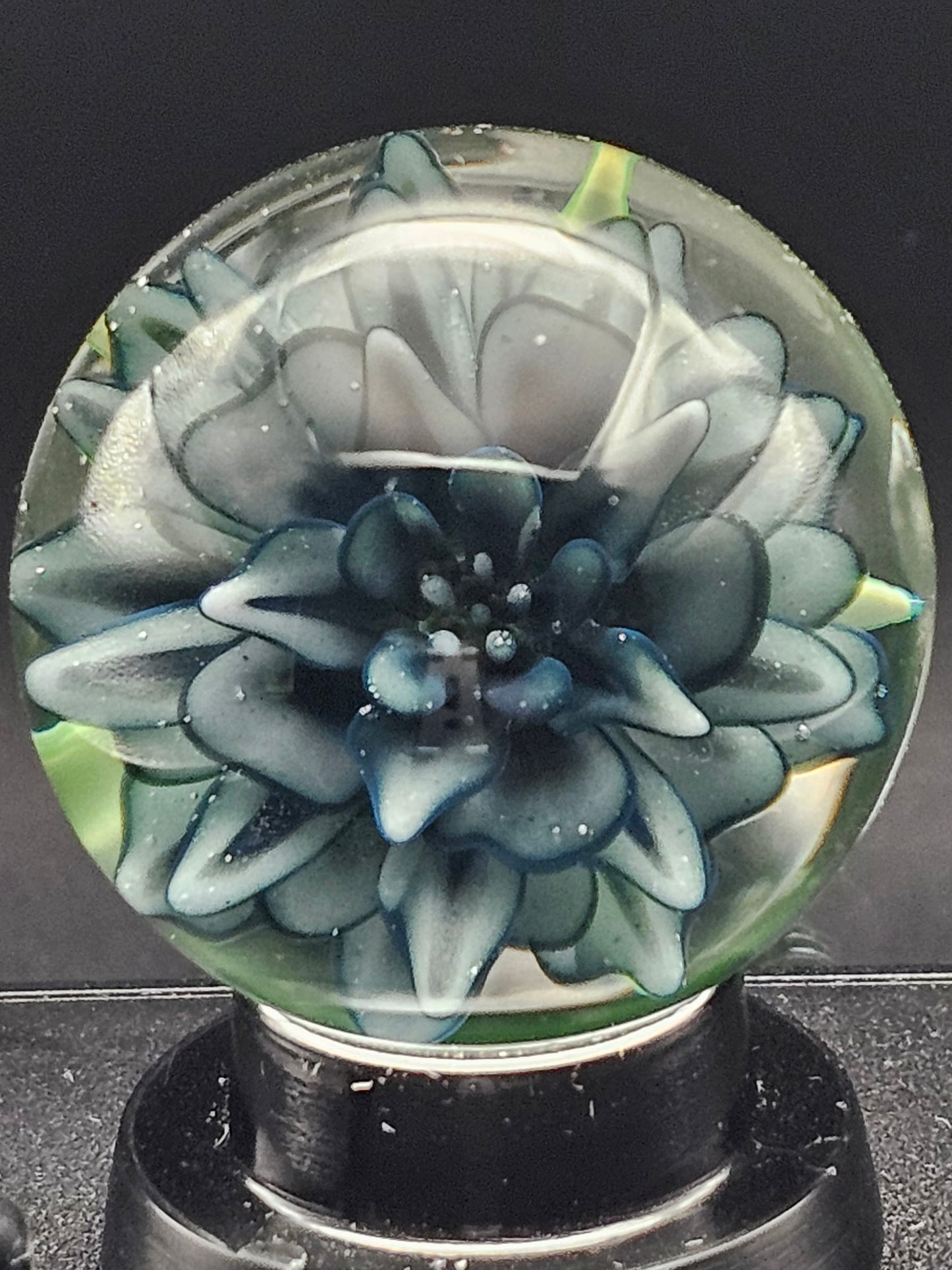 Wisteria, Periwinkle, & Galaxy Black Floral Marble