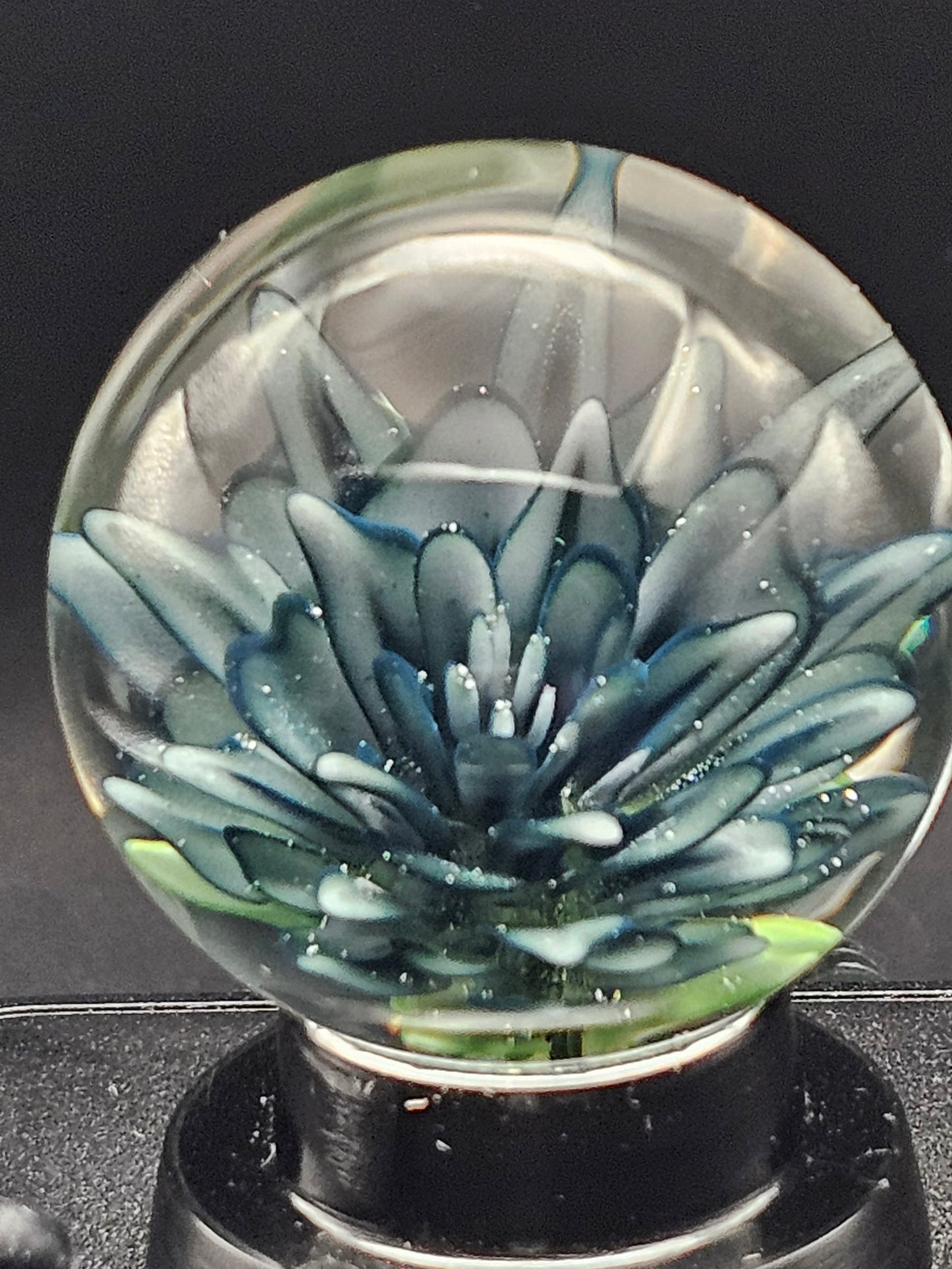 Wisteria, Periwinkle, & Galaxy Black Floral Marble