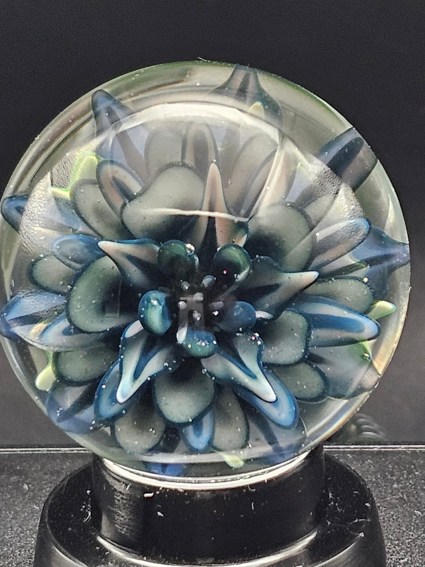 Purple Lilac, Telemagenta, & Galaxy Black Floral Marble