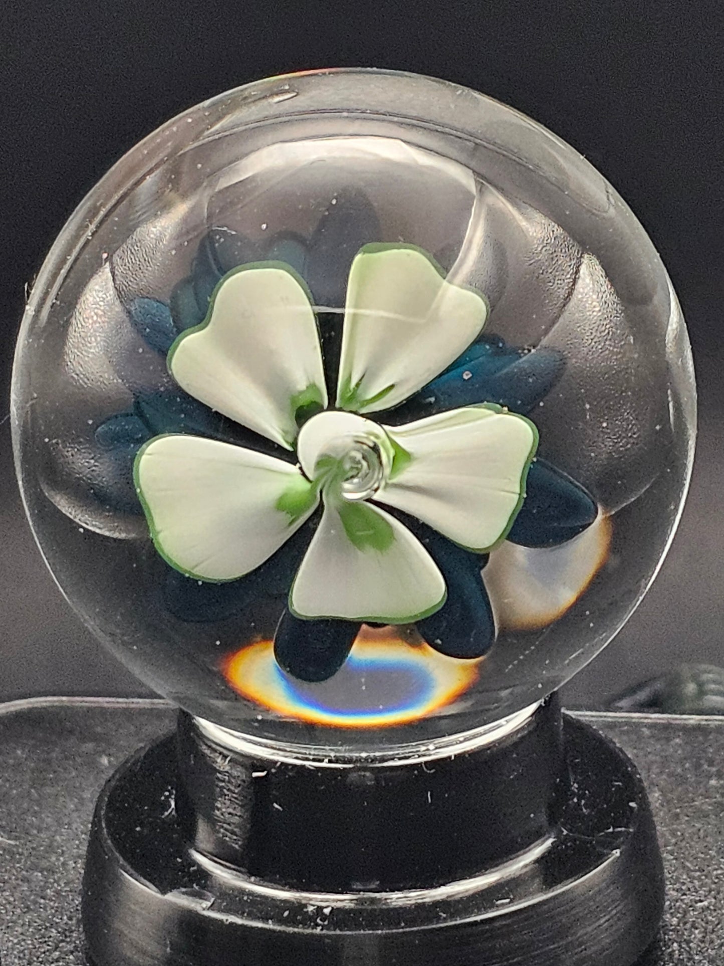 Peacock, Twilight, & Galaxy Black Floral Marble