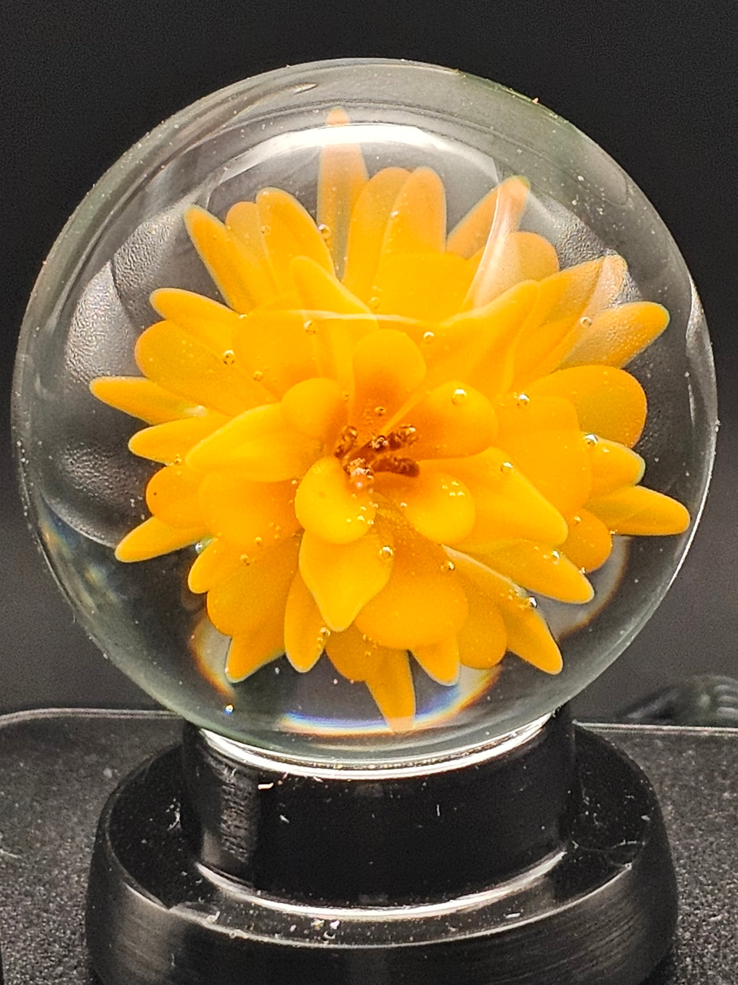 Roswell Yellow & Lava Orange Floral Marble