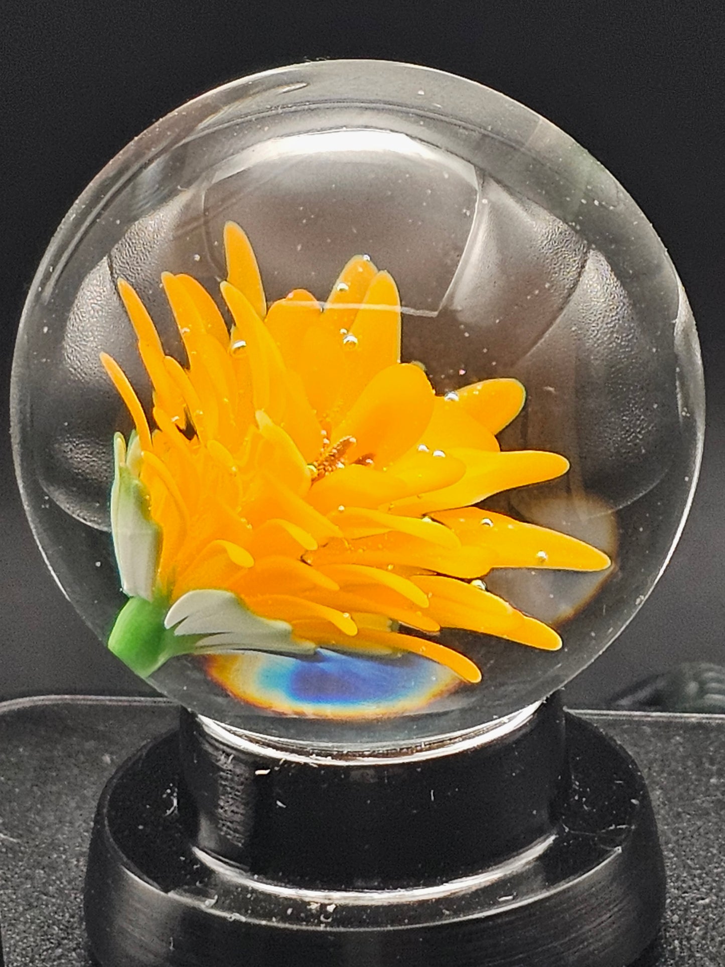 Roswell Yellow & Lava Orange Floral Marble