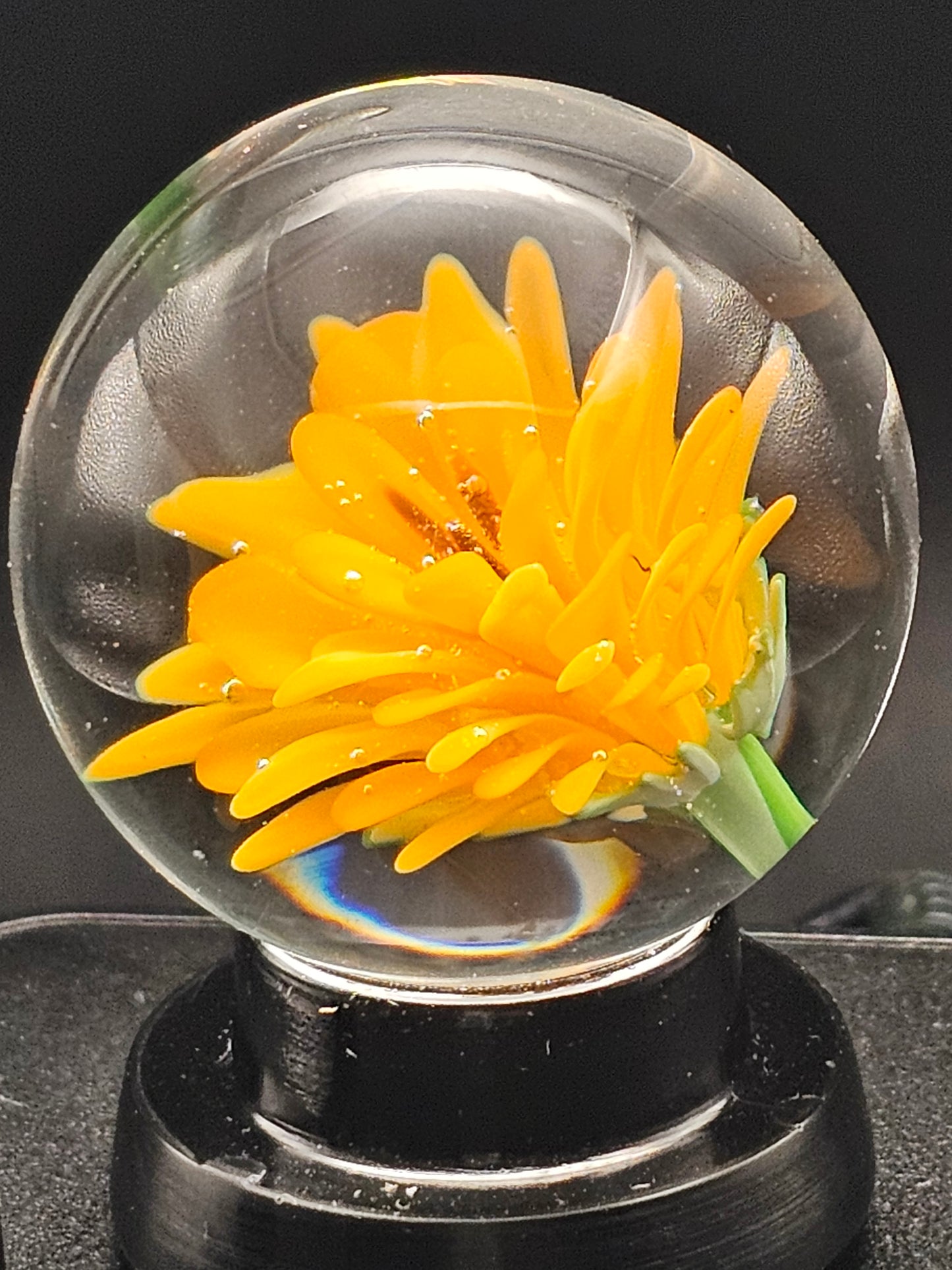 Roswell Yellow & Lava Orange Floral Marble