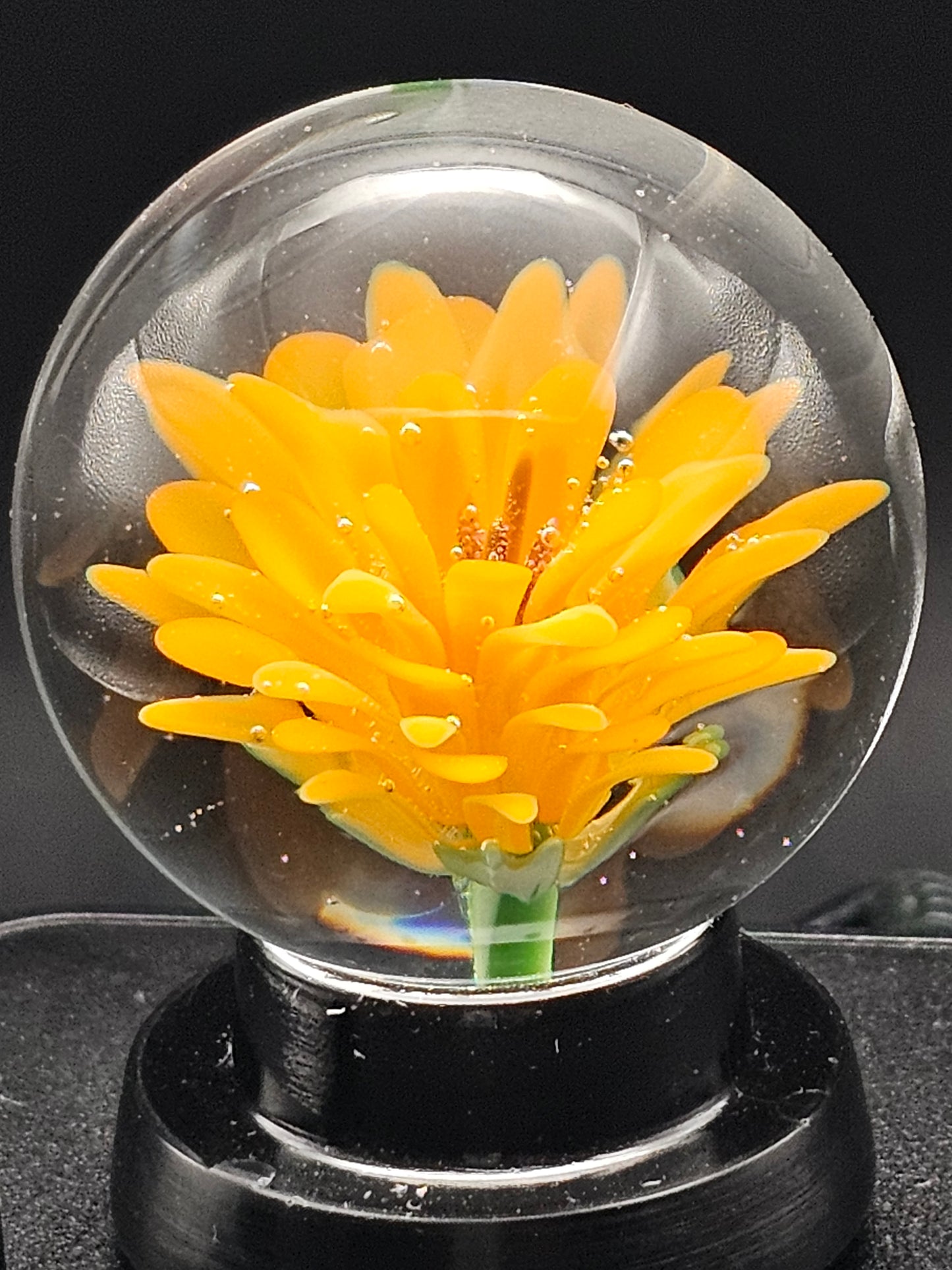 Roswell Yellow & Lava Orange Floral Marble