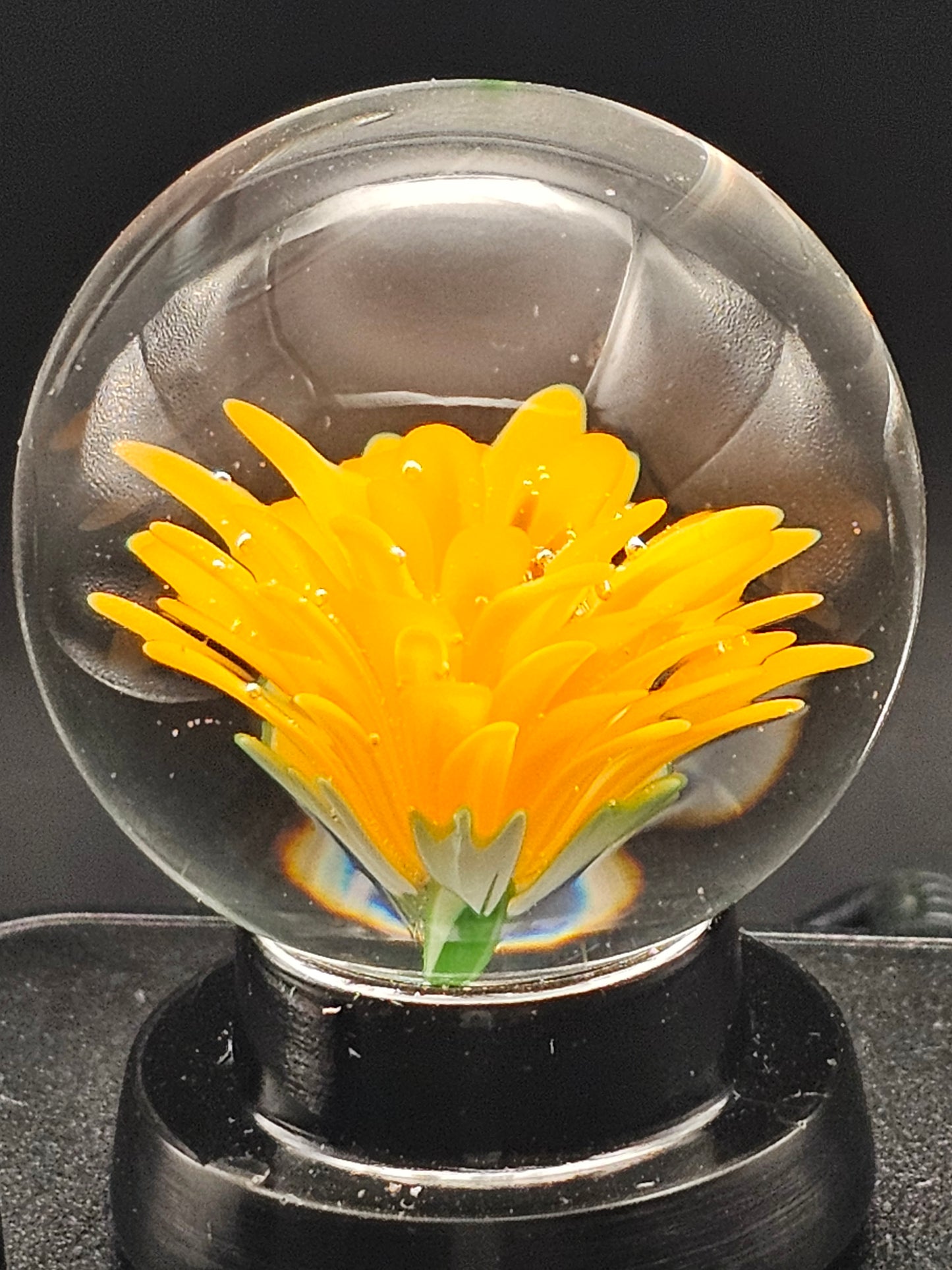 Roswell Yellow & Lava Orange Floral Marble